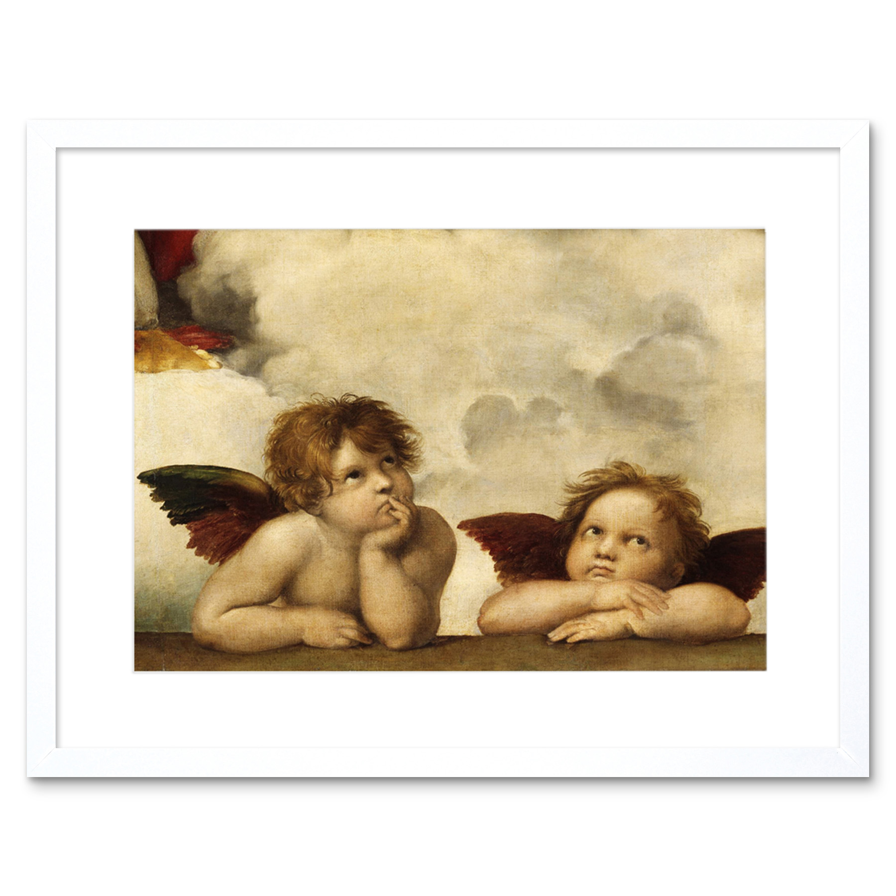 Raphael Sistine Madonna Group Of Angels Old Master Framed Wall Art Print - Picture 16 of 19