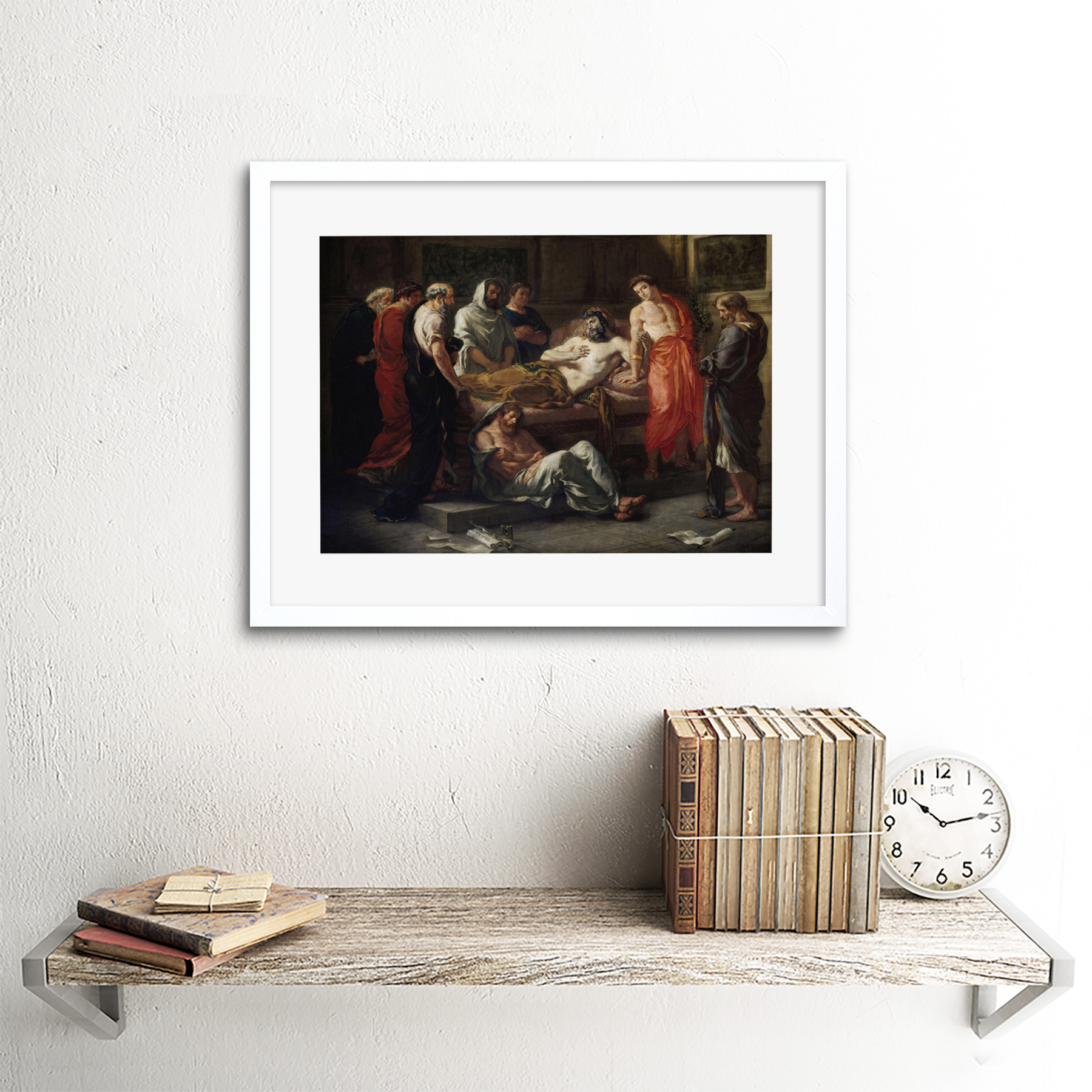 Eugene Delacroix Last Words Of Emperor Marcus Aurelius Framed Wall Art
