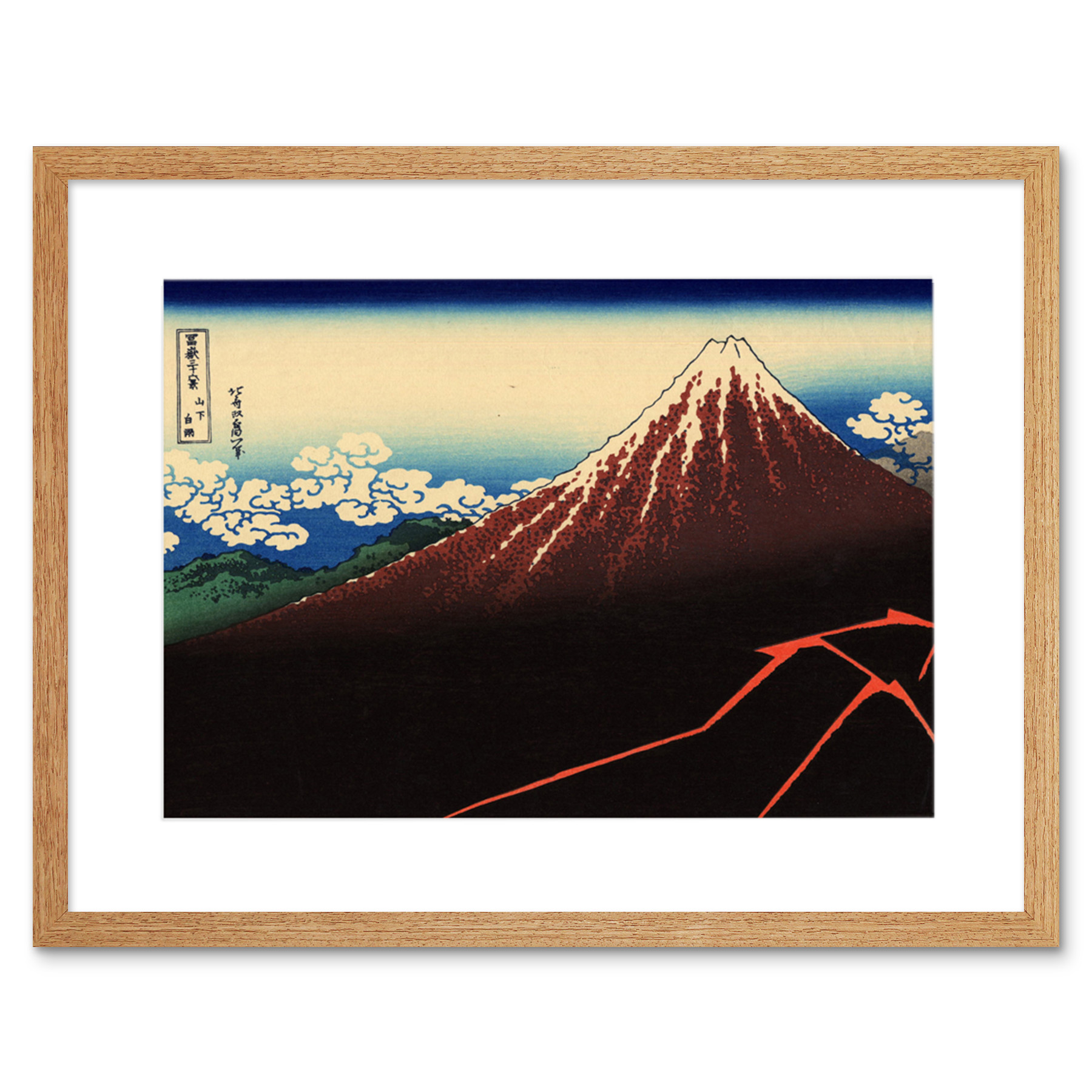KATSUSHIKA HOKUSAI RAINSTORM BENEATH SUMMIT OLD MASTER