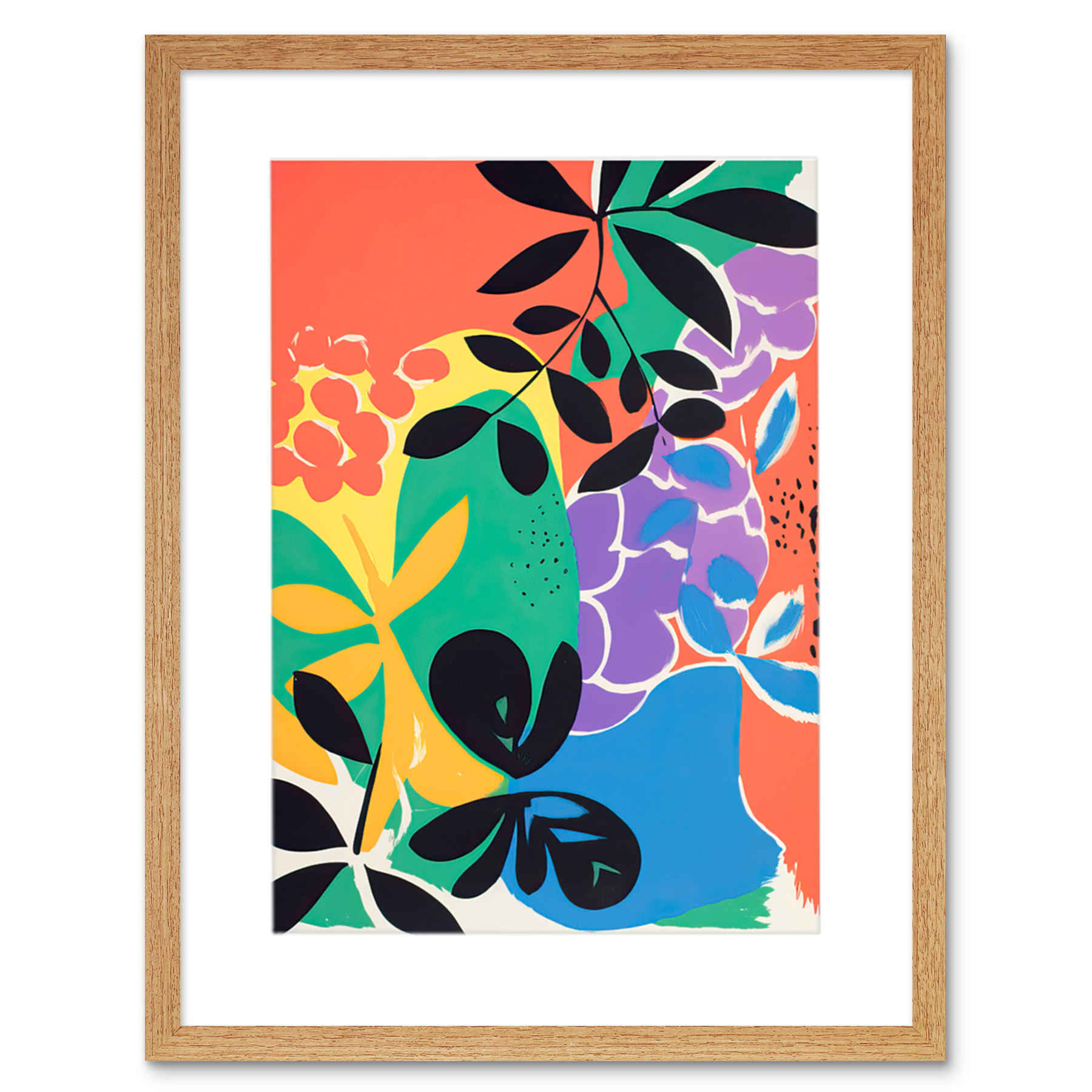 Henri Matisse inspirierte Pflanzenformen Gemälde abstrakt gerahmt Kunstdruck 12x16 - Bild 14 von 30