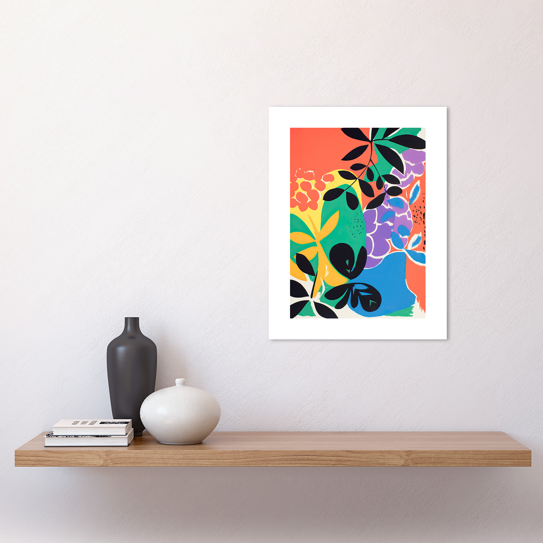 Henri Matisse inspirierte Pflanzenformen Gemälde abstrakt gerahmt Kunstdruck 12x16 - Bild 21 von 30