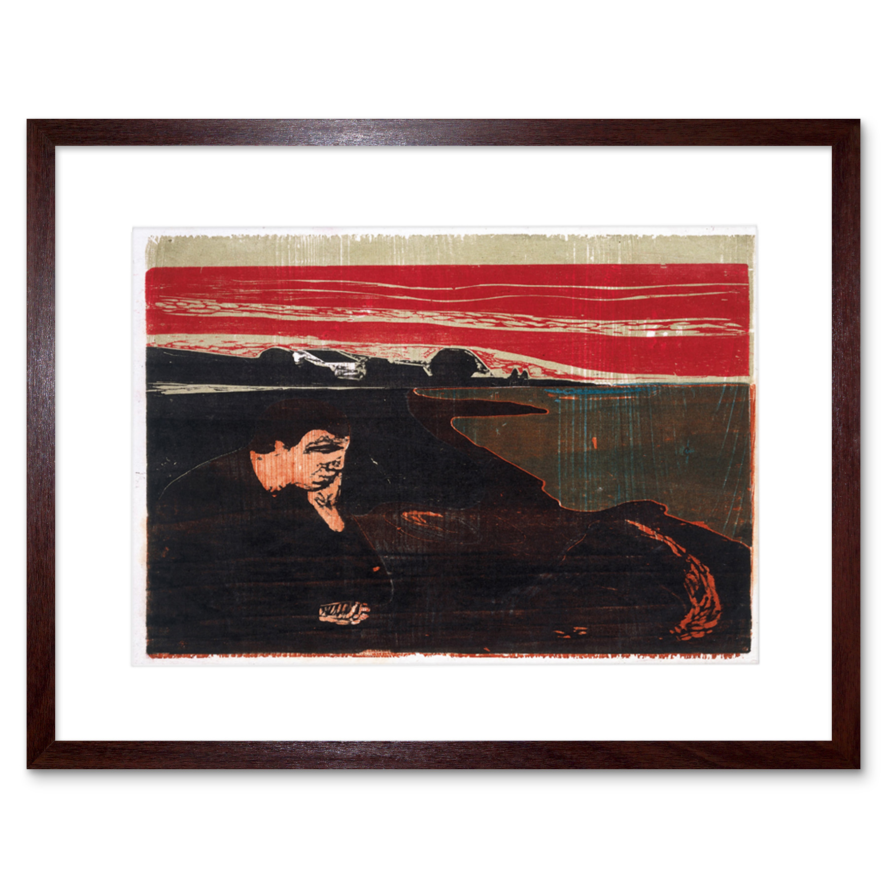 Painting Edvard Munch Evening Framed Art Print Poster 12x16 Inch - Picture 7 of 25