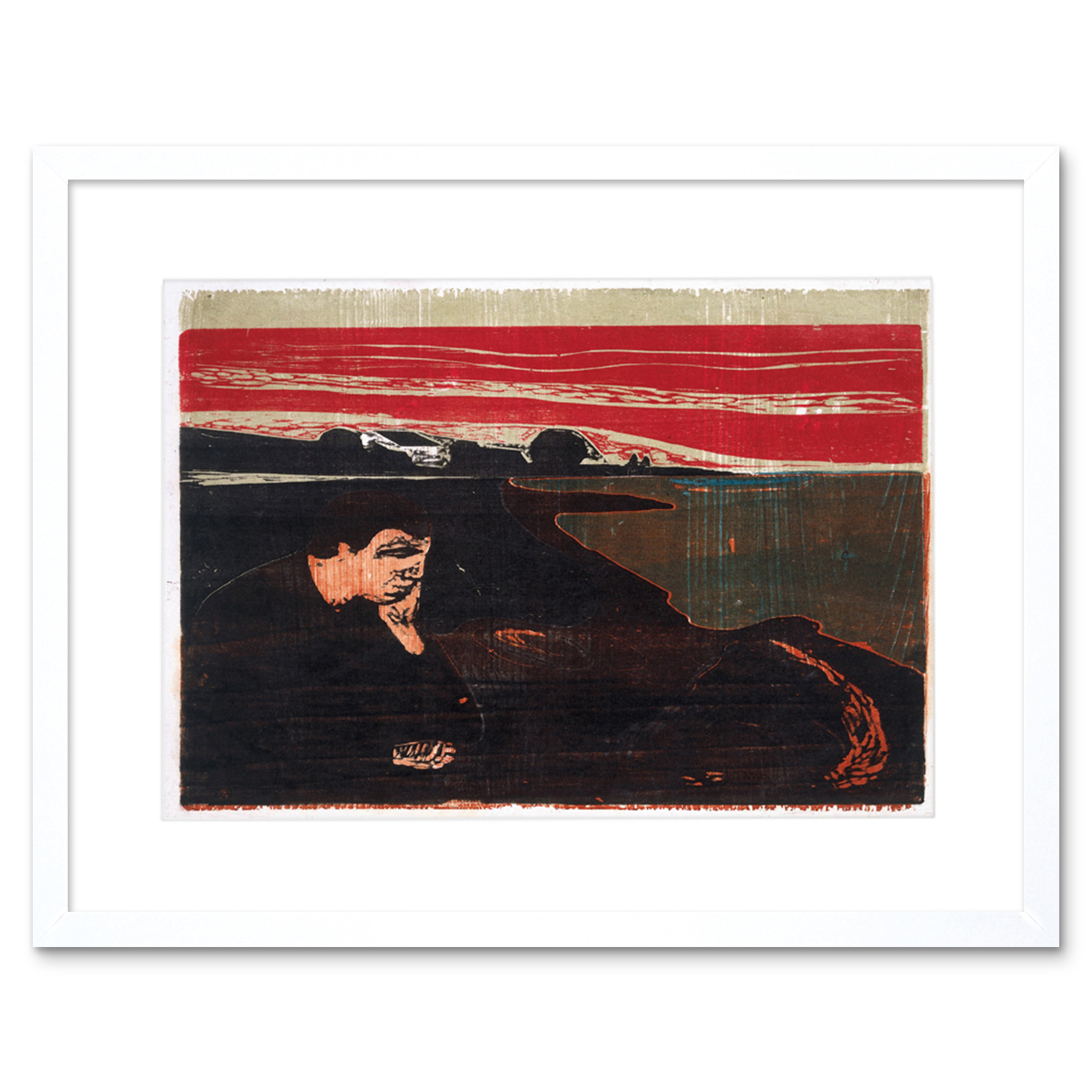 Painting Edvard Munch Evening Framed Art Print Poster 12x16 Inch - Picture 21 of 25