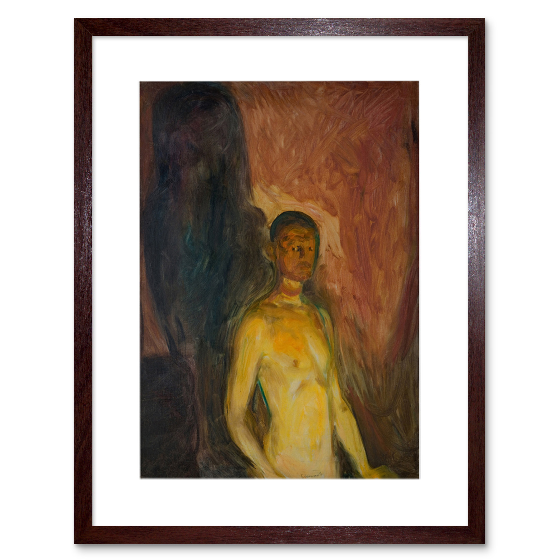 Painting Edvard Munch Self Portrait In Hell Framed Art Print Poster 12x16 Inch - Picture 7 of 25