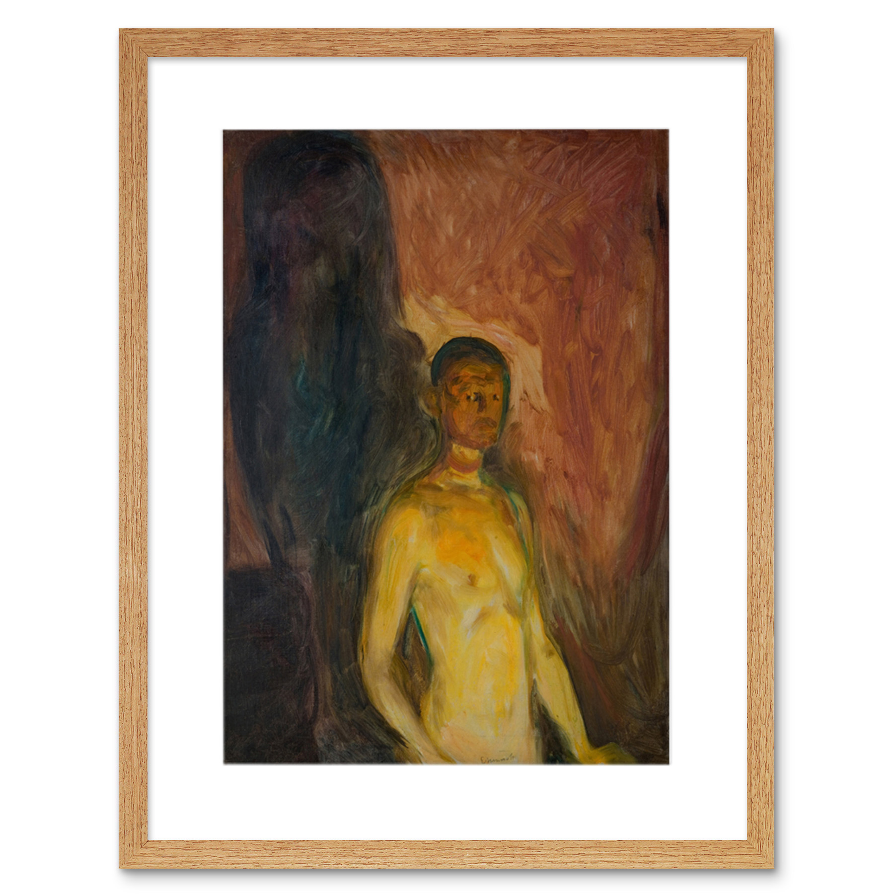 Painting Edvard Munch Self Portrait In Hell Framed Art Print Poster 12x16 Inch - Picture 12 of 25