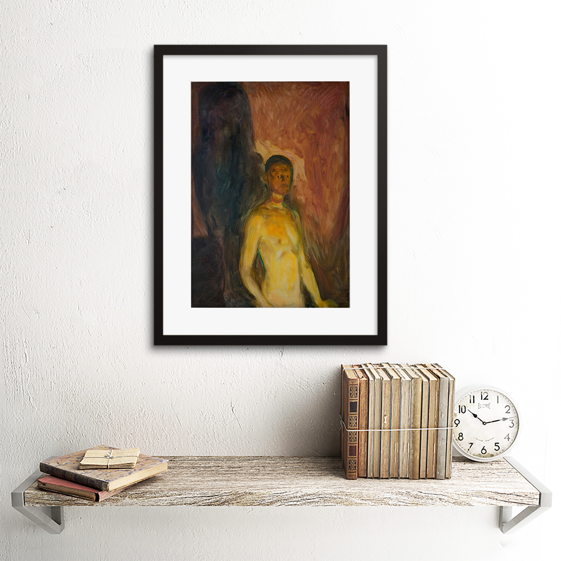 Painting Edvard Munch Self Portrait In Hell Framed Art Print Poster 12x16 Inch - Picture 3 of 25