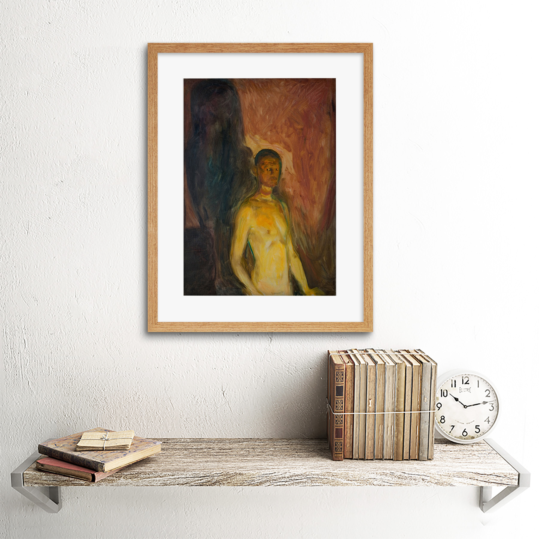 Painting Edvard Munch Self Portrait In Hell Framed Art Print Poster 12x16 Inch - Picture 13 of 25