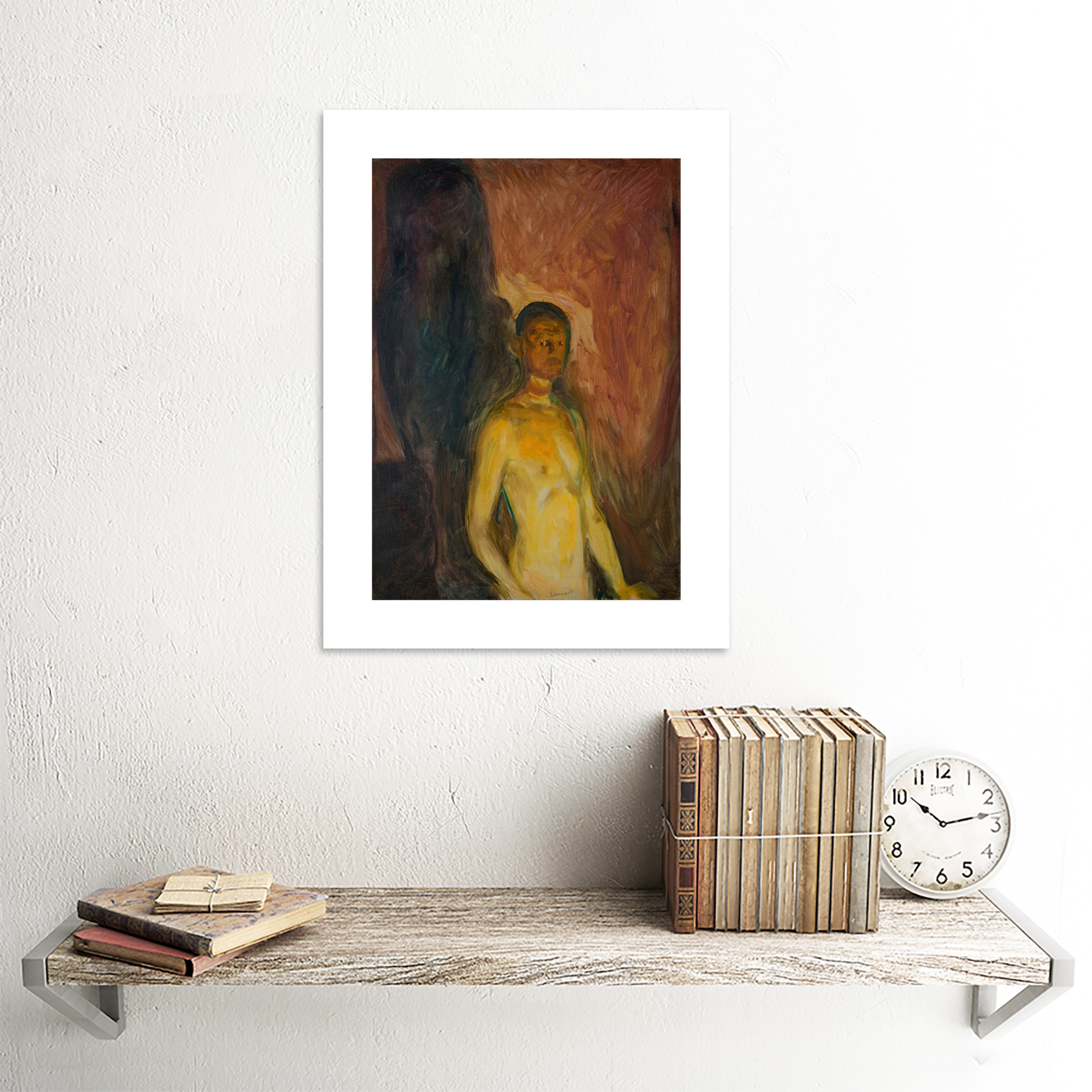 Painting Edvard Munch Self Portrait In Hell Framed Art Print Poster 12x16 Inch - Picture 18 of 25