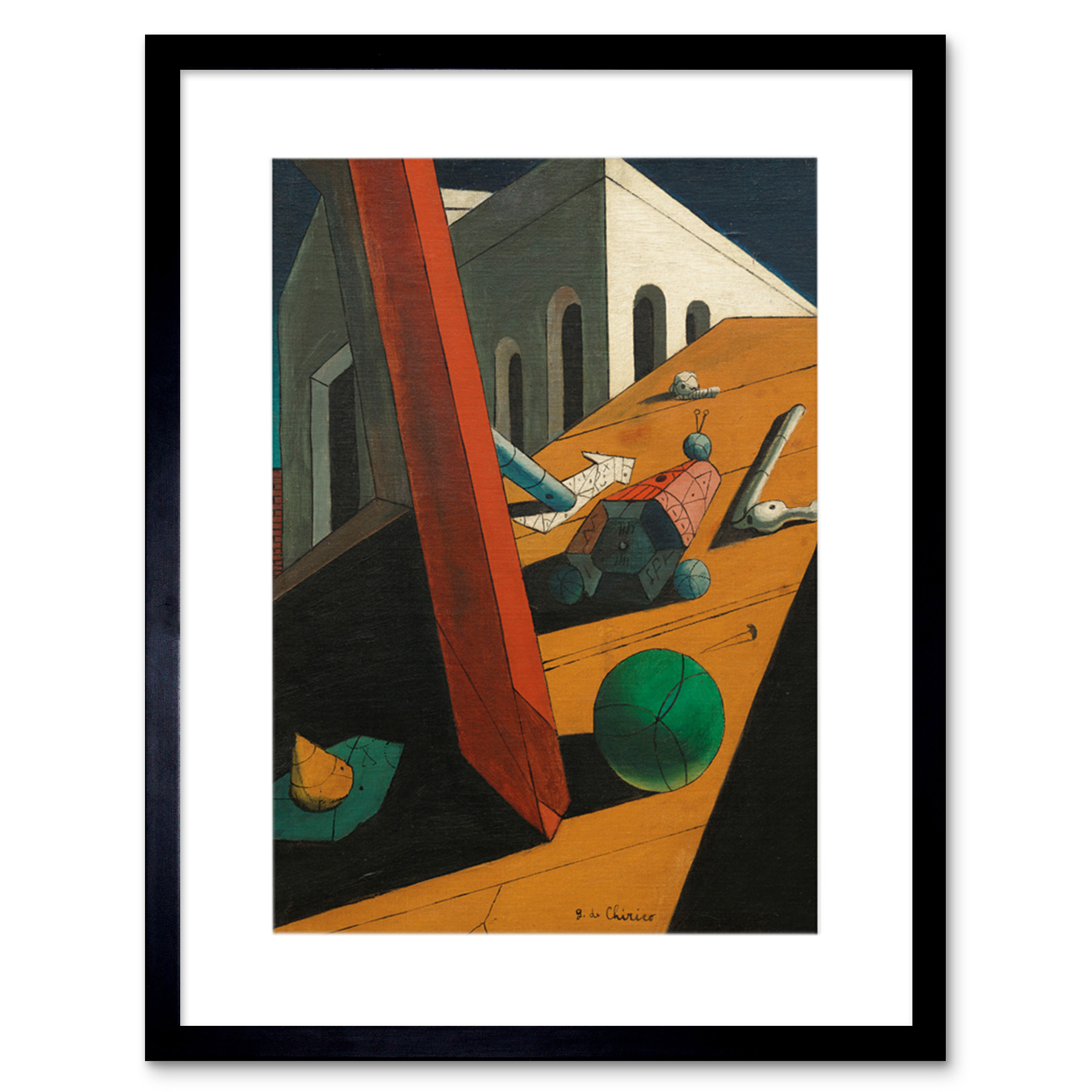 Painting De Chirico The Evil Genius Of A King Framed Art Print