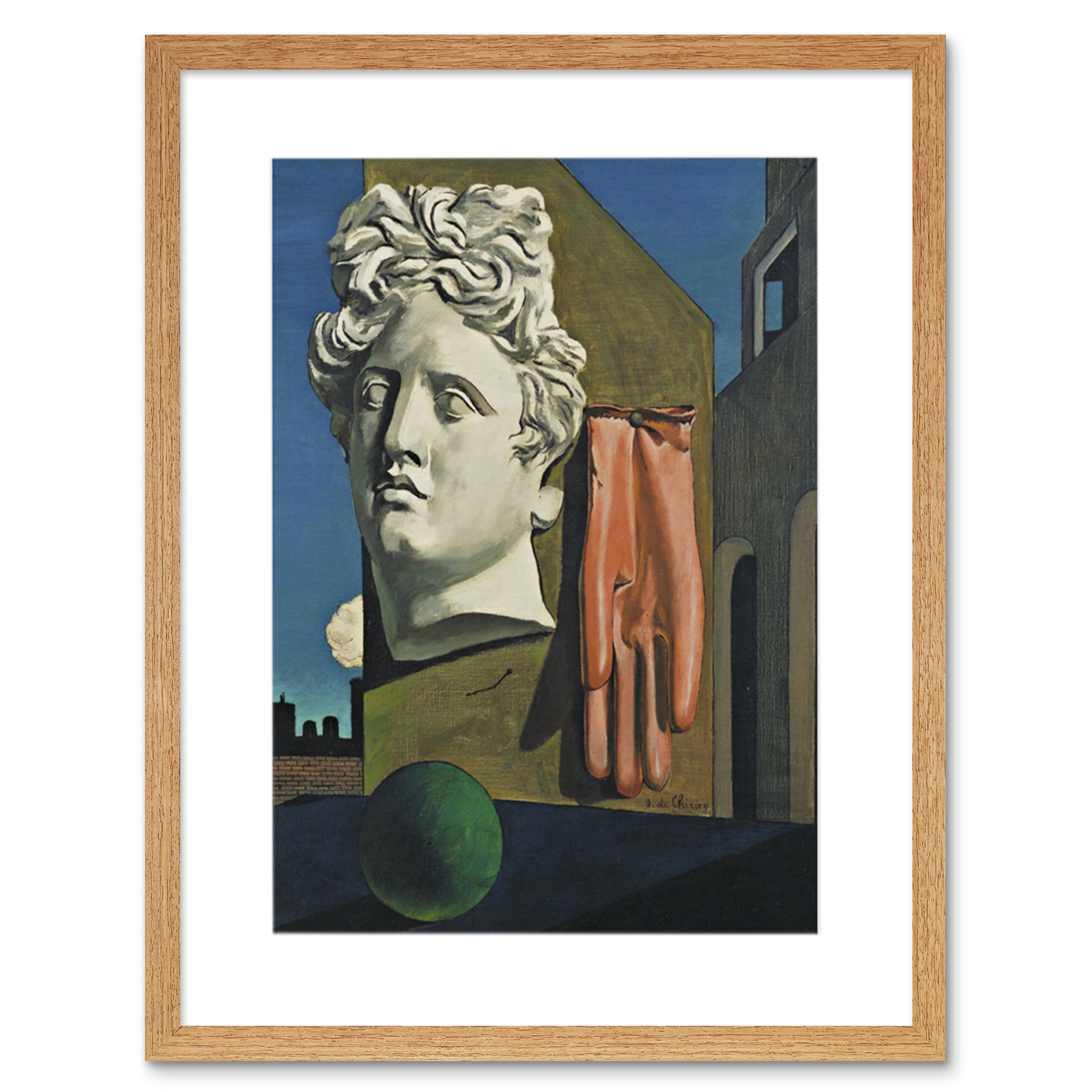 De Chirico Liebeslied gerahmter Kunstdruck 12 x 16 Zoll - Bild 12 von 25