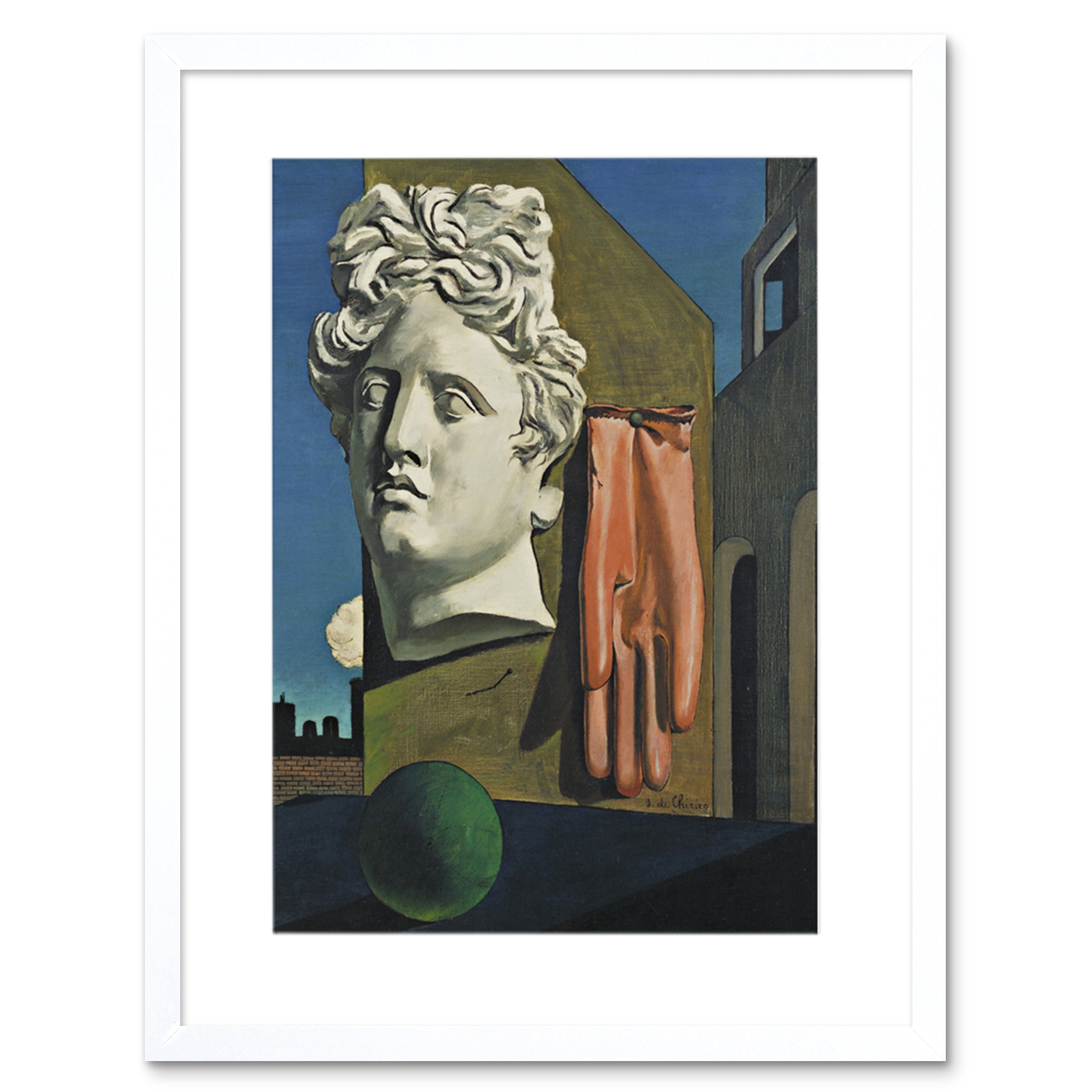 De Chirico Liebeslied gerahmter Kunstdruck 12 x 16 Zoll - Bild 21 von 25