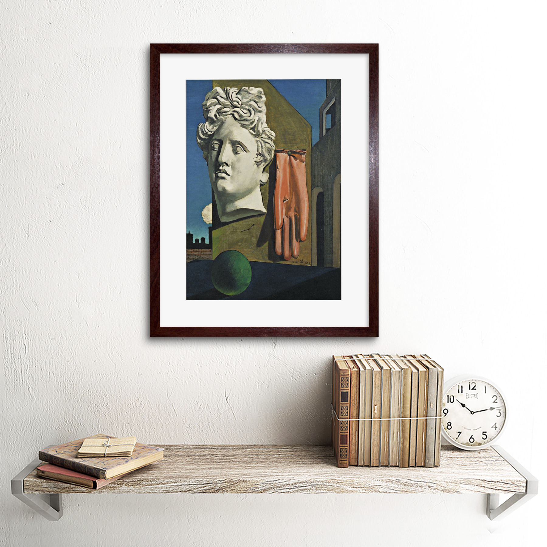 De Chirico Liebeslied gerahmter Kunstdruck 12 x 16 Zoll - Bild 8 von 25