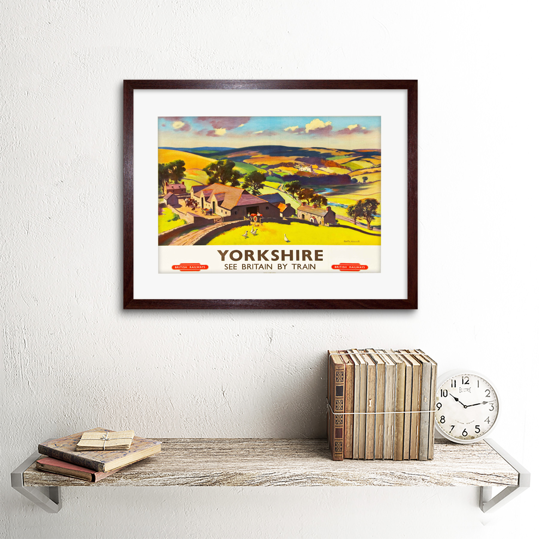 Travel Yorkshire England UK Dale Valley Farm Geese Framed Art Print 12x16 Inch - Picture 8 of 25