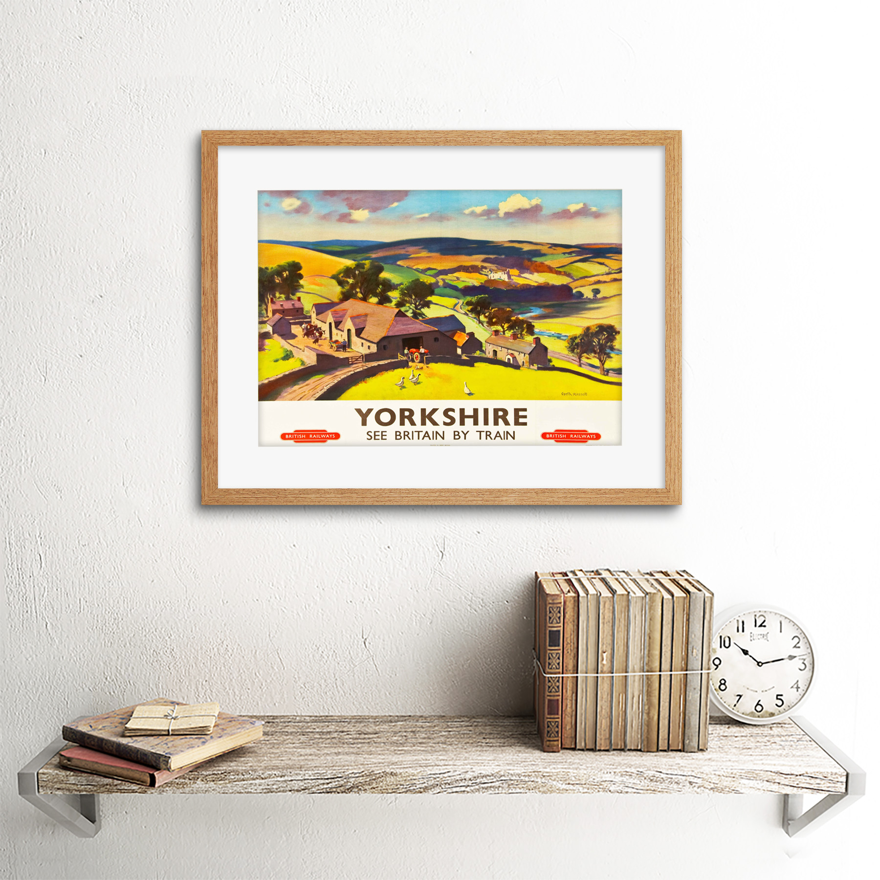 Travel Yorkshire England UK Dale Valley Farm Geese Framed Art Print 12x16 Inch - Picture 13 of 25