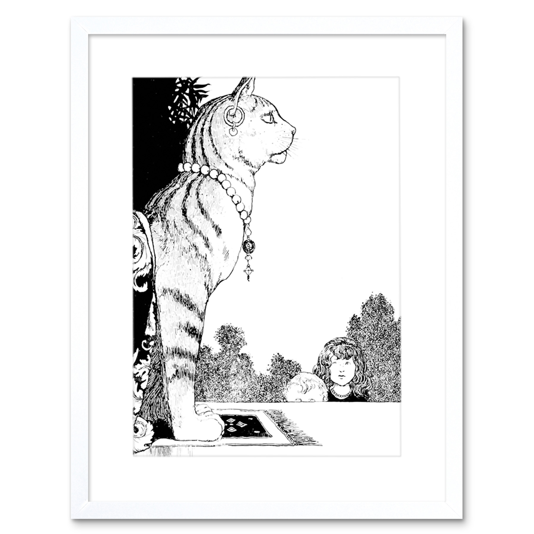 Framed White 12X16