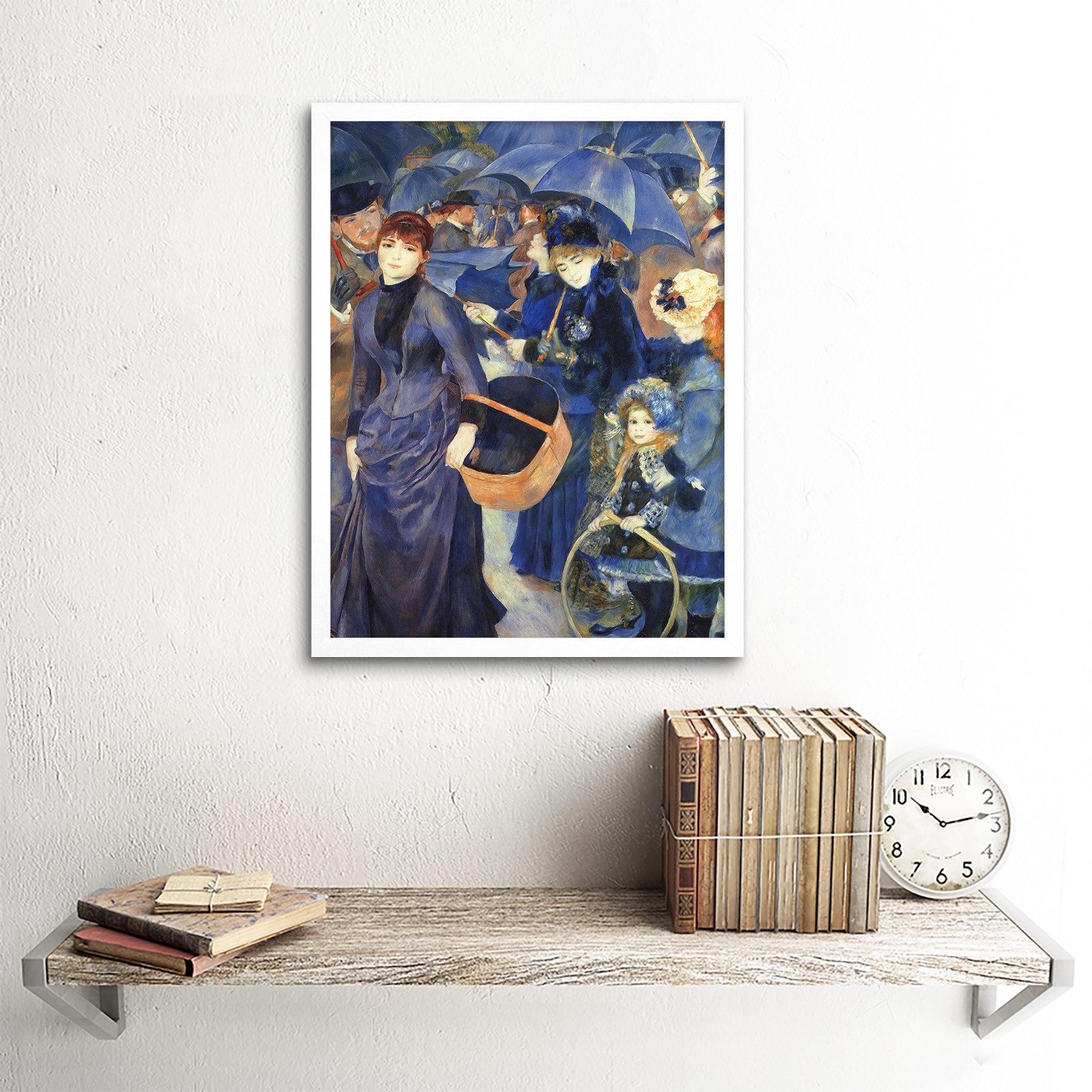 Renoir、MORTE、希少画集画、新品額装付 Pierre Auguste Renoir Umbrellas Old Master Painting 12X16