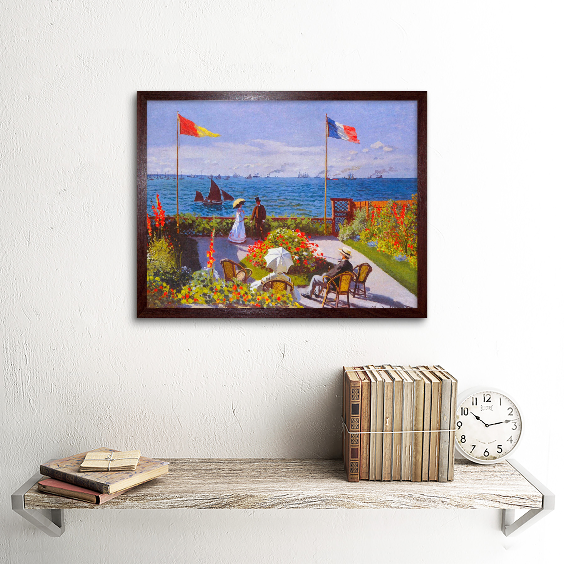 Claude Monet Garden At Sainte Adresse Master Painting 12X16 Inch