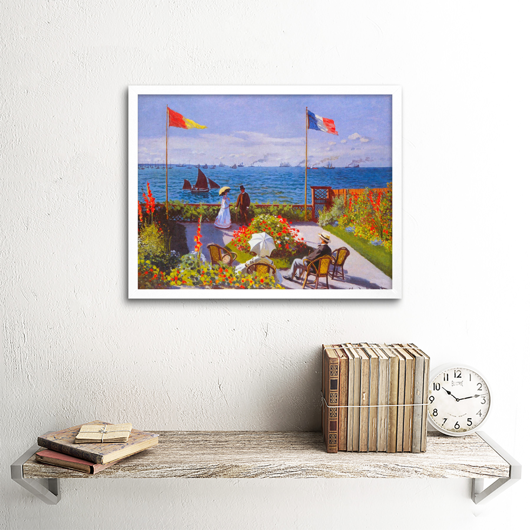 Claude Monet Garden At Sainte Adresse Master Painting 12X16 Inch