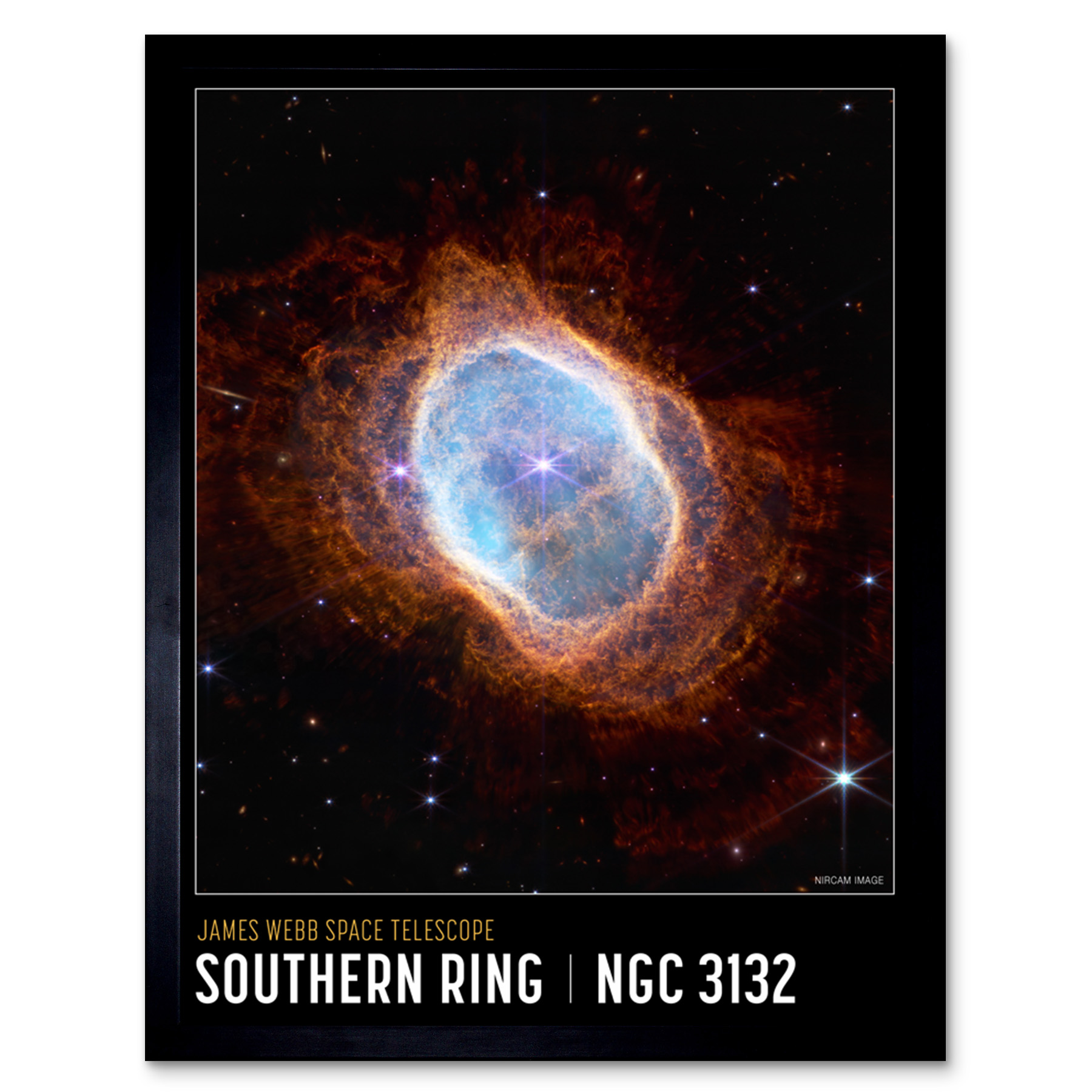 NASA James Webb Space Telescope Southern Ring Nebula NGC 3132 Art