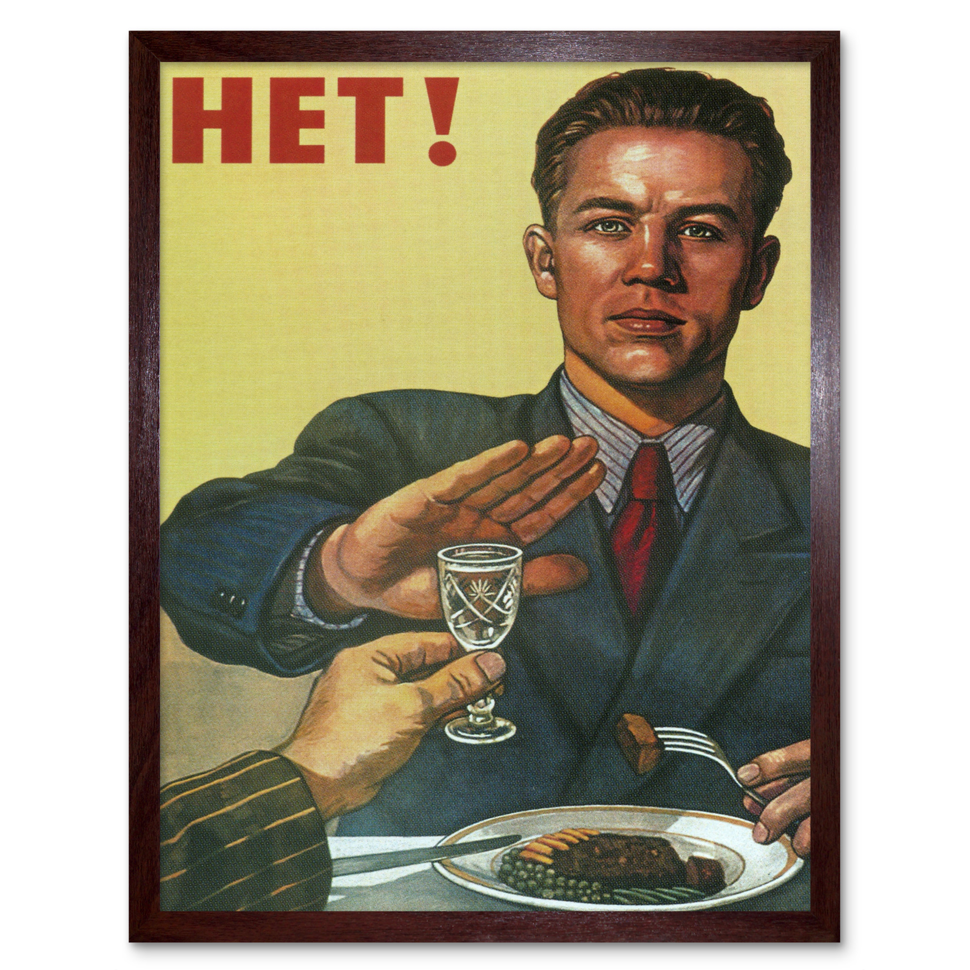 Propaganda Political Alcohol Soviet Communism Ussr Food Drink Framed Art Print