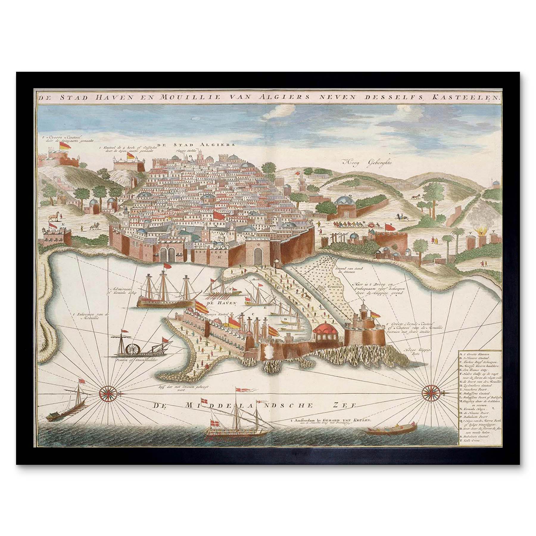 Map Port City Alger Algiers Algeria 