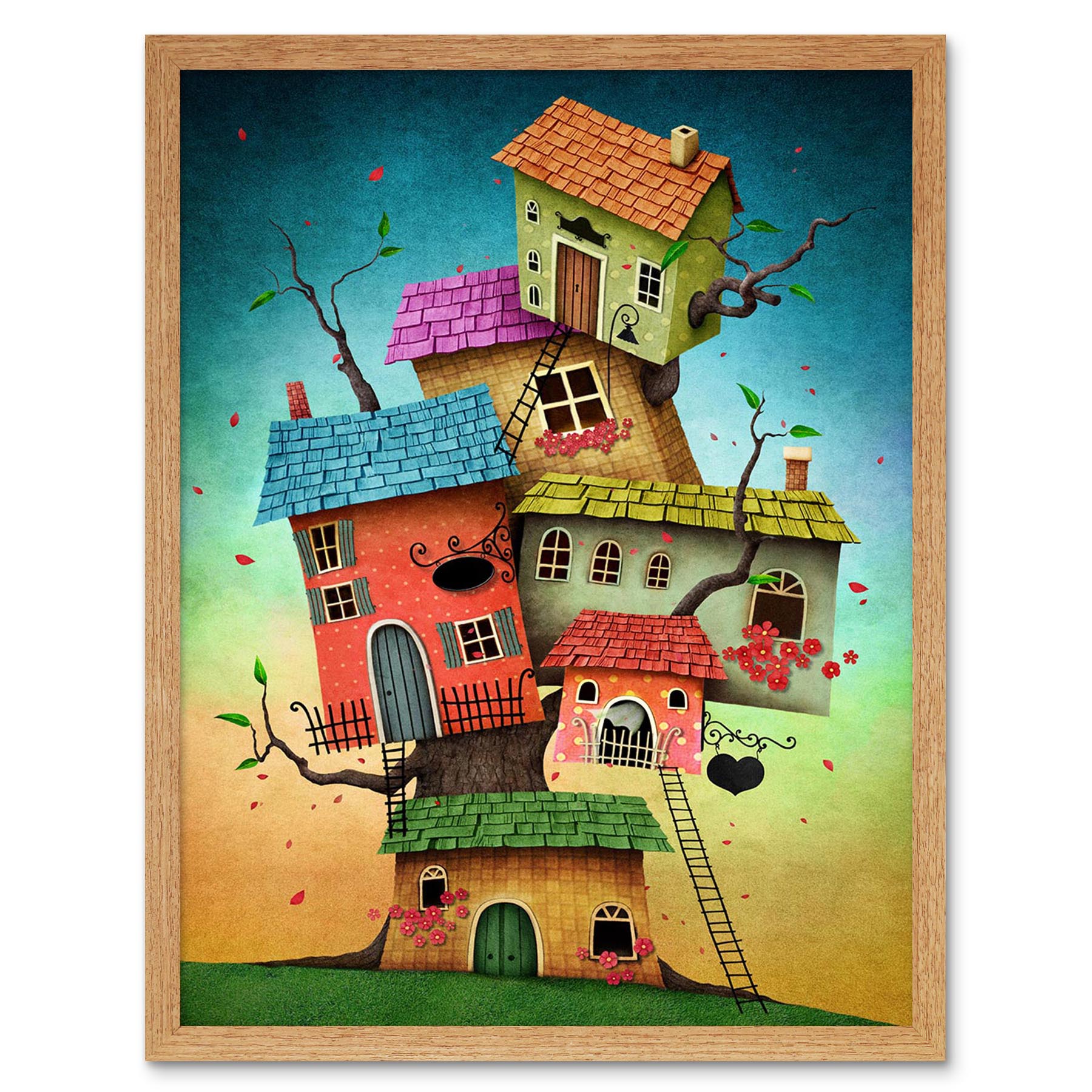 アクリル絵画 “Tree House” The Tree House 🍃 Acrylic on