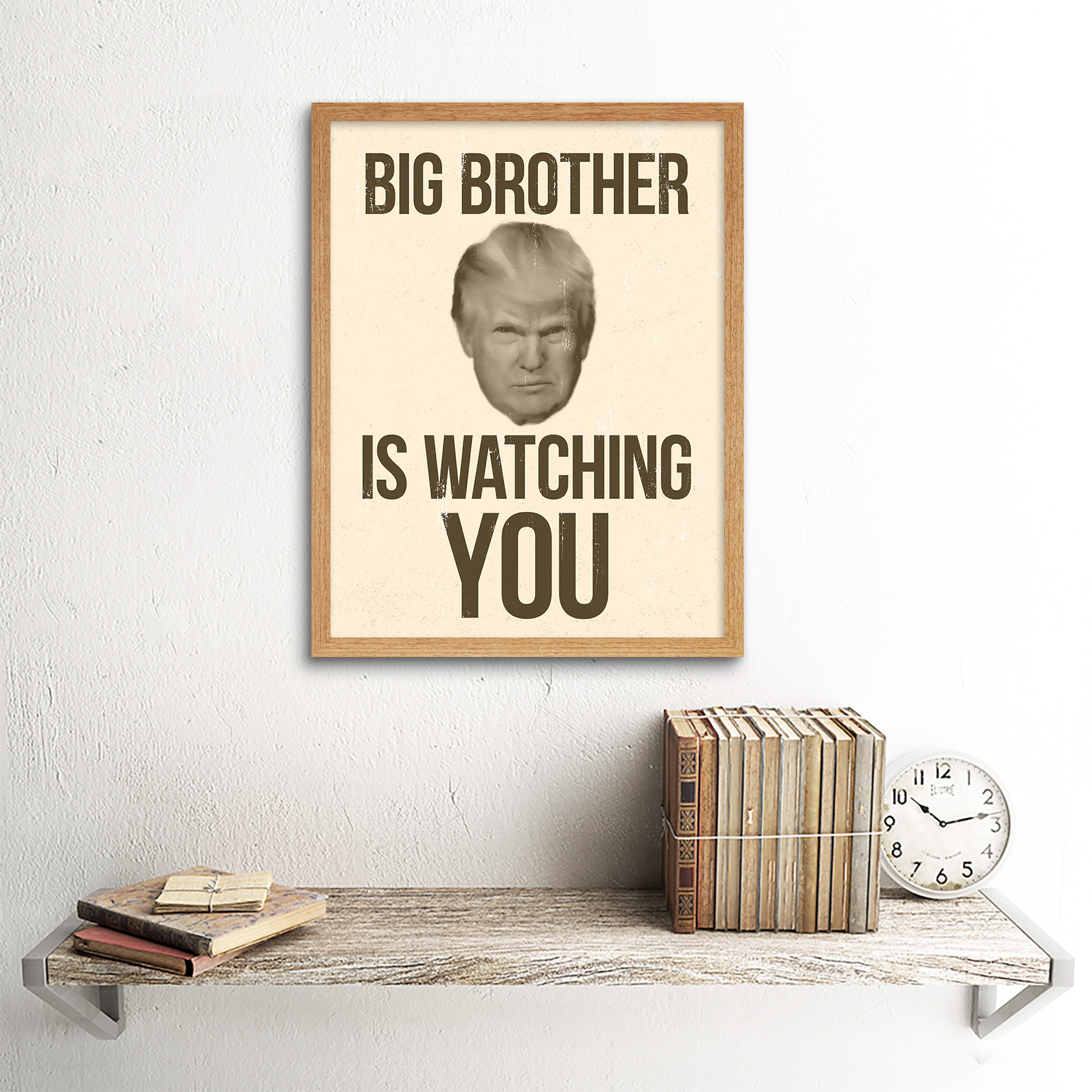 #01 28cm x43cm Big Brother is Watching You Distressed Look 11x17 Mini Poster