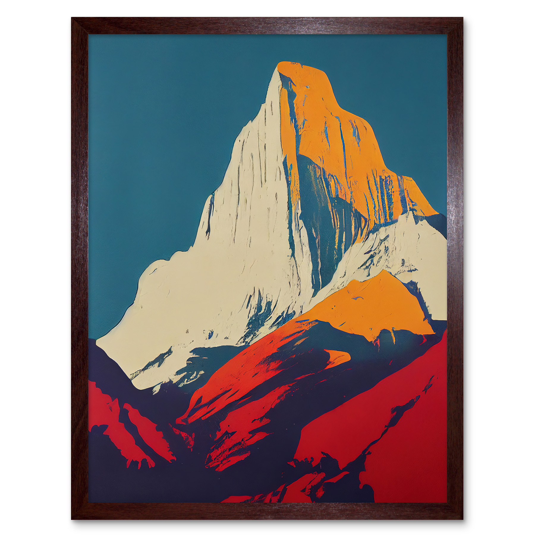 El Capitan Rock Yosemite Valley Pop Art Framed Wall Art Picture Print 12x16
