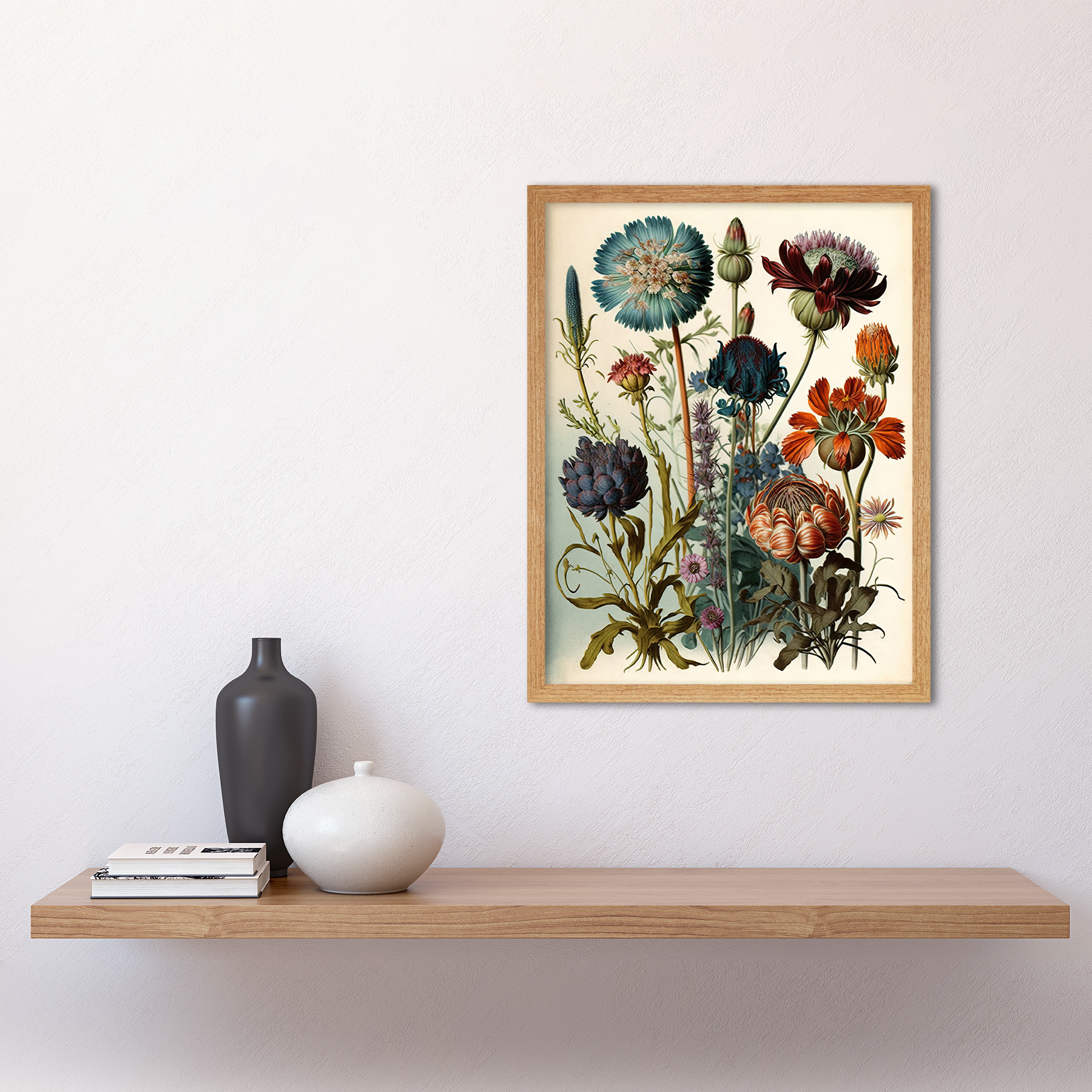 BOTANICAL ART 【import品】 Instant Wall Art Vibrant Botanical Prints: 45 Ready-to-Frame