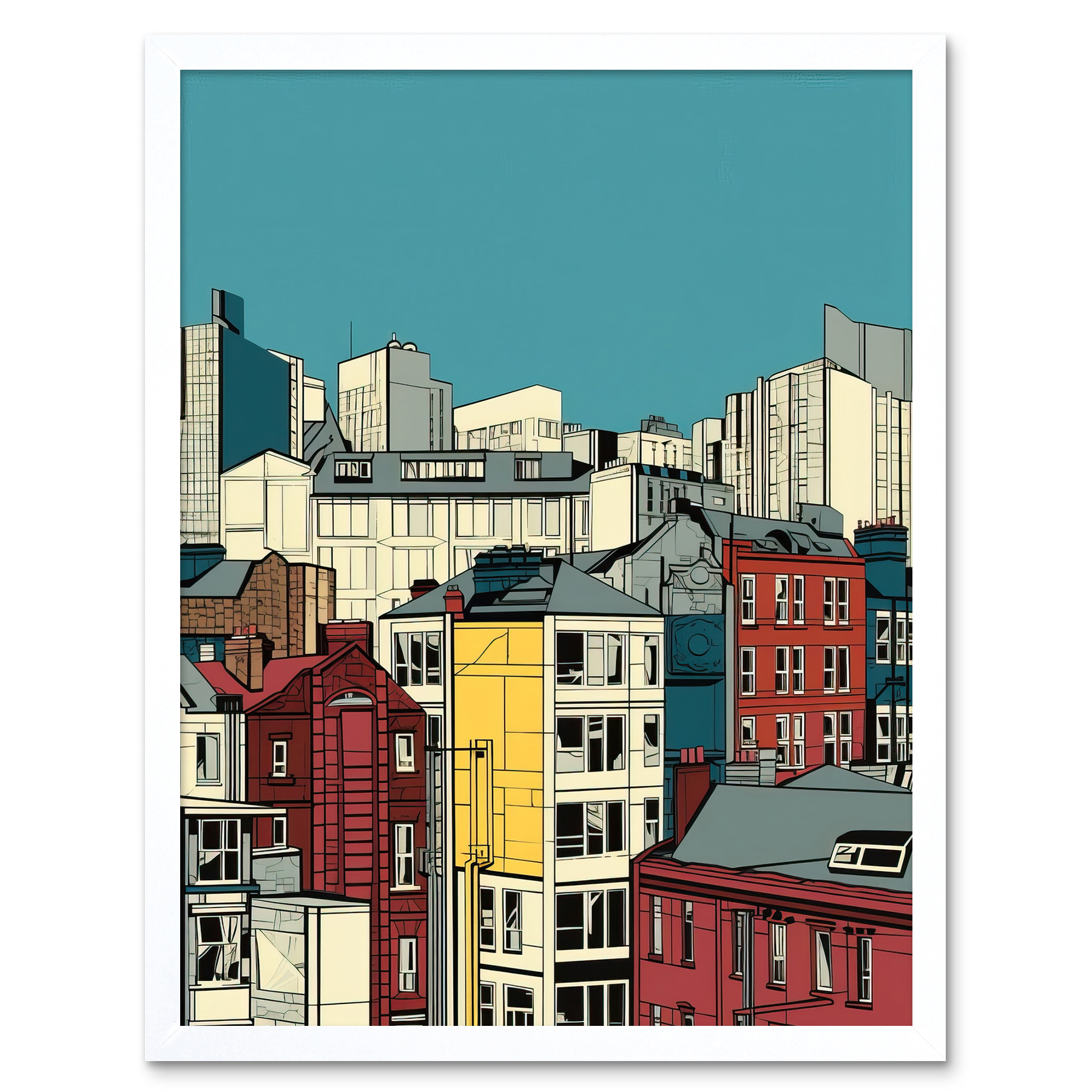 Manchester City Architecture Styles Cityscape Framed Art Picture Print 12x16