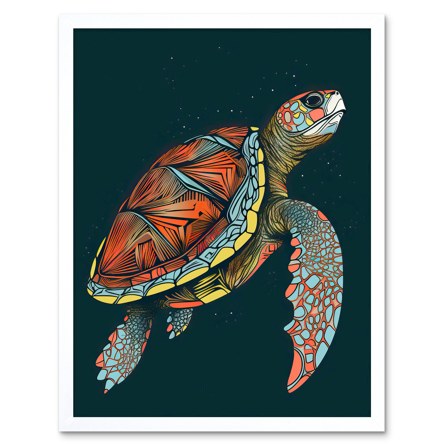 Turtle Greetings Card - Watercolour Pebble Art – East Neuk Beach Crafts