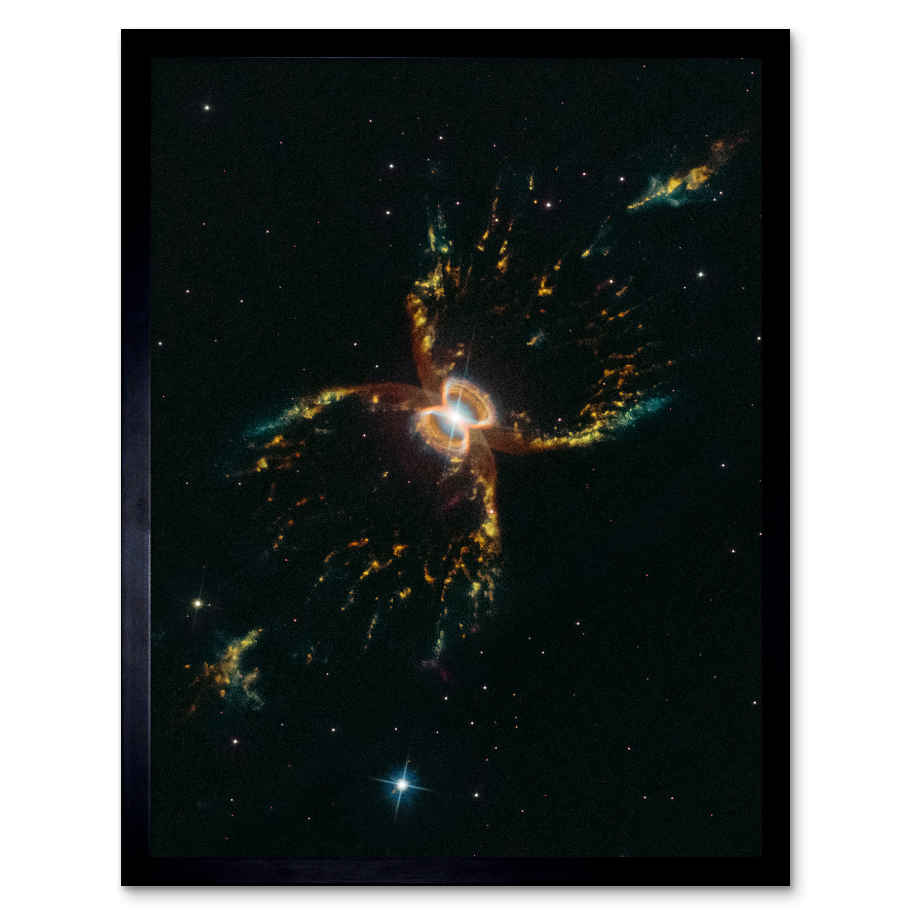 Hubble Space Telescope Southern Crab Nebula Hen 2-104 Framed Art