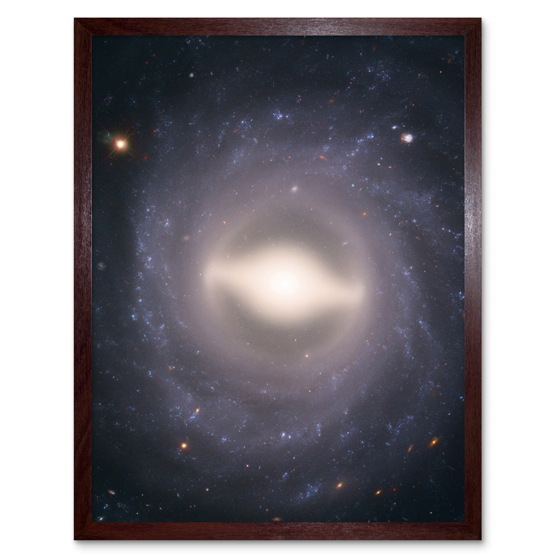 Hubble Telescope NGC 1015 Supernova Barred Spiral Galaxy Framed Wall Art 12x16