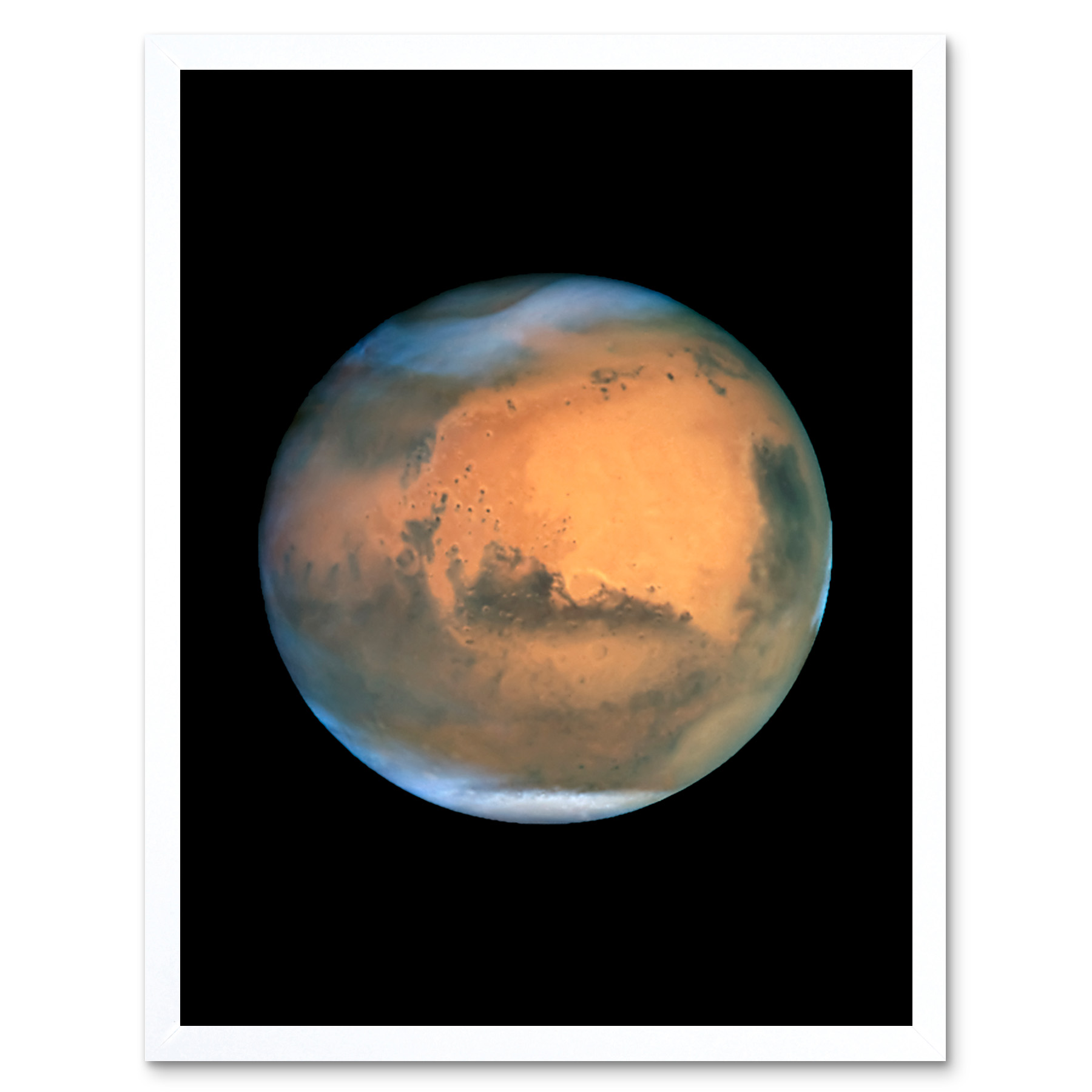 Hubble Space Telescope Mars Near Opposition 1995-2005: 2001 Framed Art 12x16