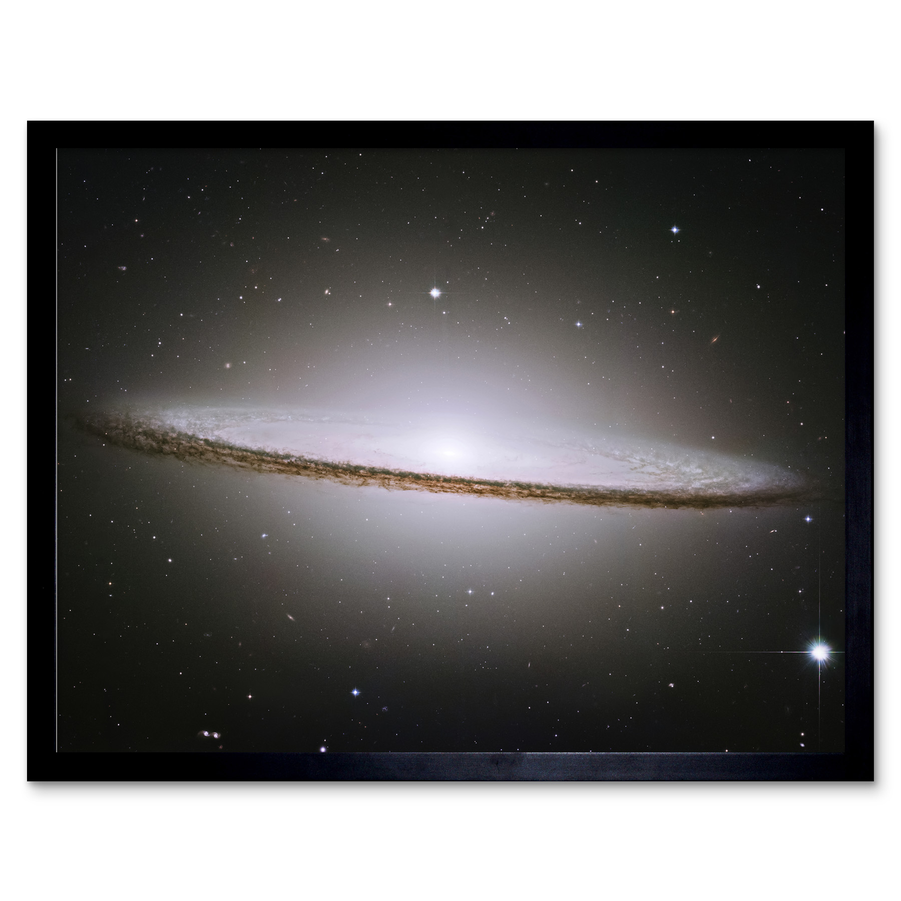 Hubble Space Telescope Majestic Sombrero Galaxy M104 Messier Framed Art 12x16