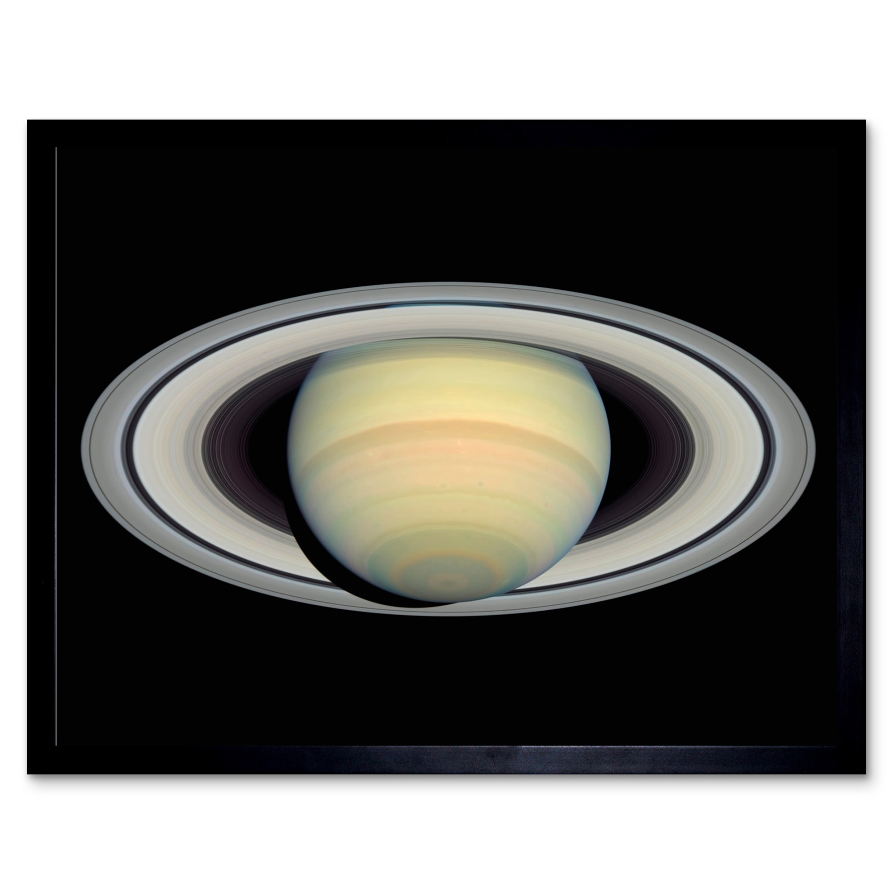 Hubble Telescope Saturn Prior To Cassini Probe's Arrival Framed