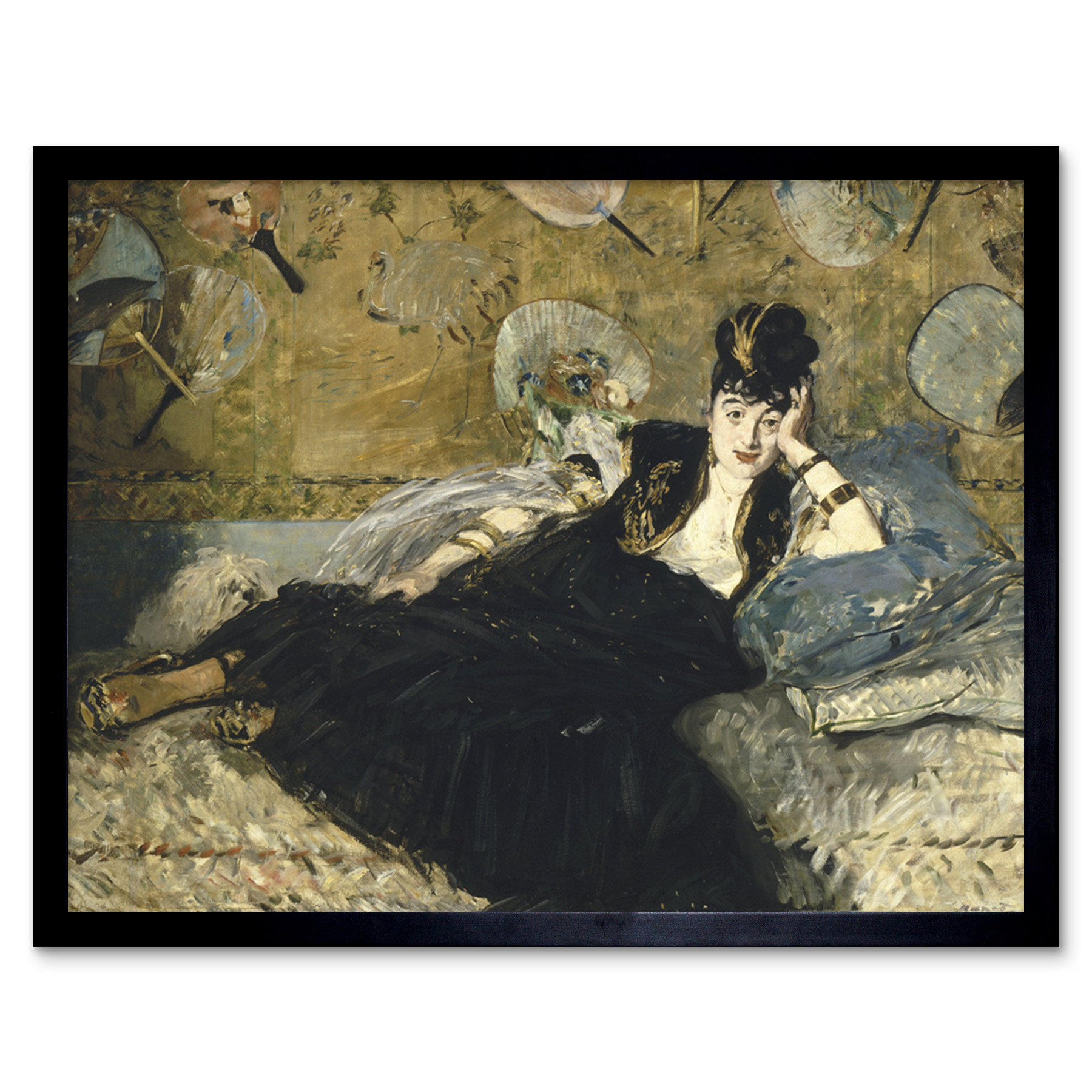 Edouard Manet Woman With Fans Art Print Framed 12x16 | eBay