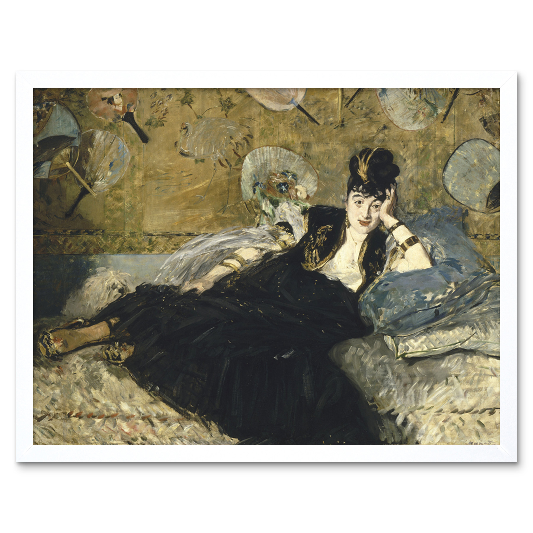 Edouard Manet Woman With Fans Art Print Framed 12x16 | eBay