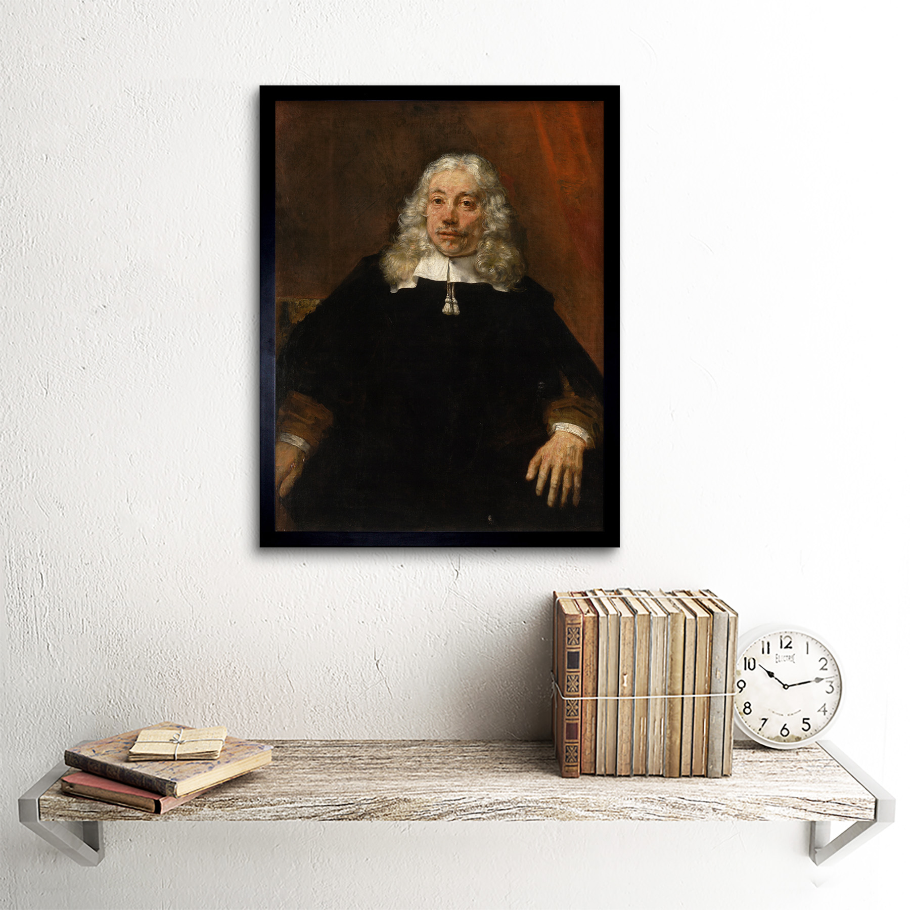 Rembrandt Portrait Of A White Haired Man Art Print Framed 12x16 Ebay