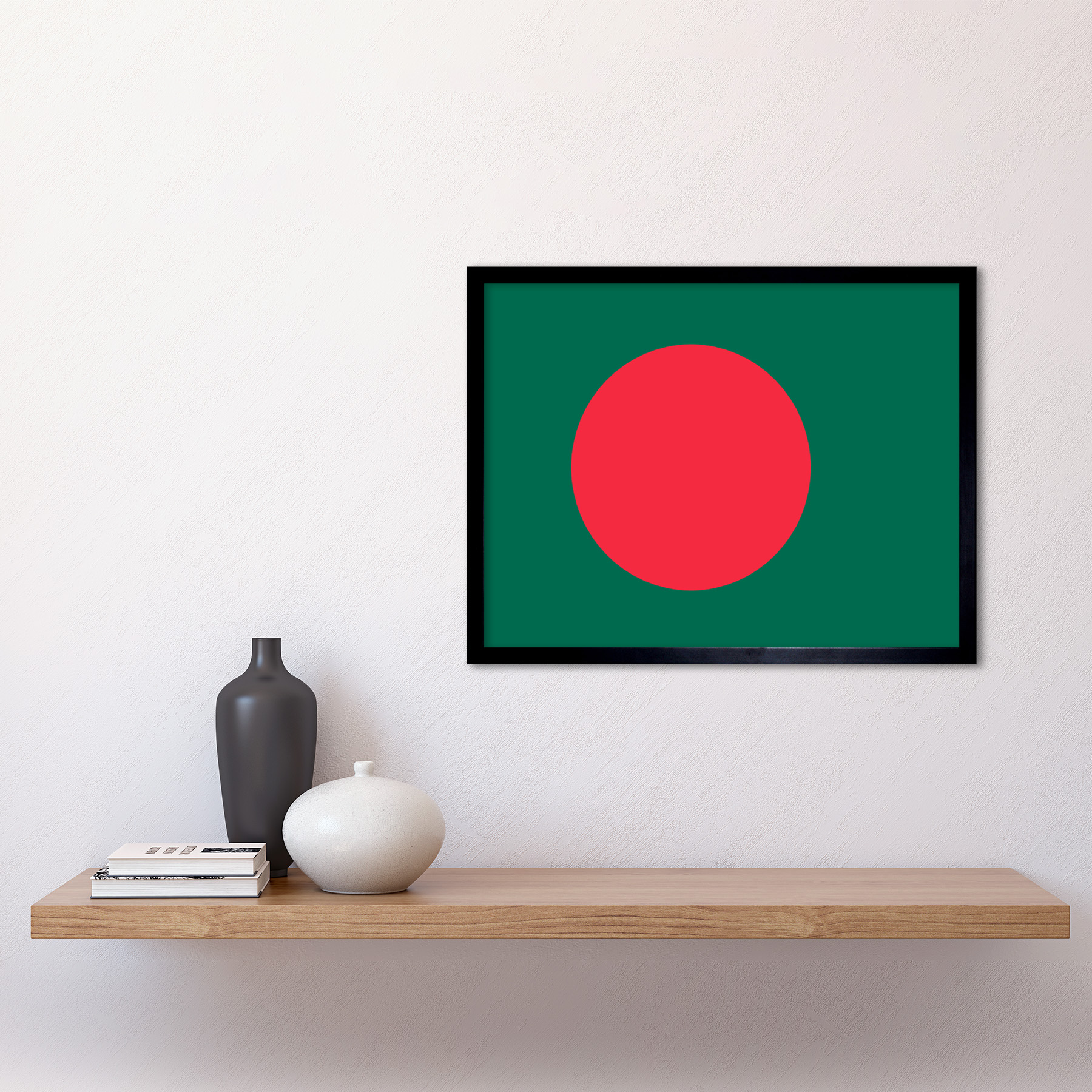 Bangladesh National Flag Country Poster Framed Wall Art Picture Print 12x16 - Picture 3 of 30