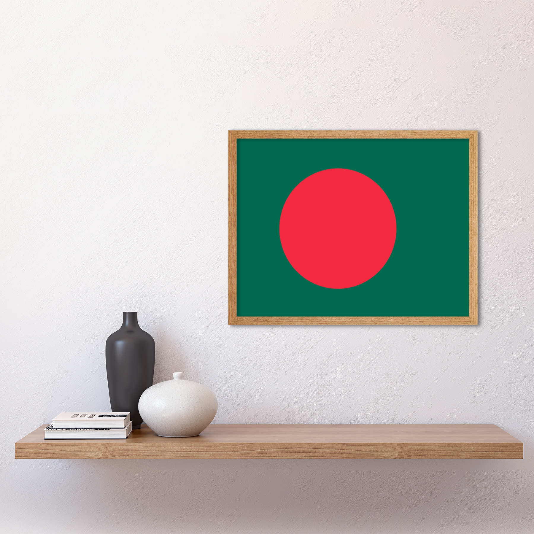 Bangladesh National Flag Country Poster Framed Wall Art Picture Print 12x16 - Picture 15 of 30