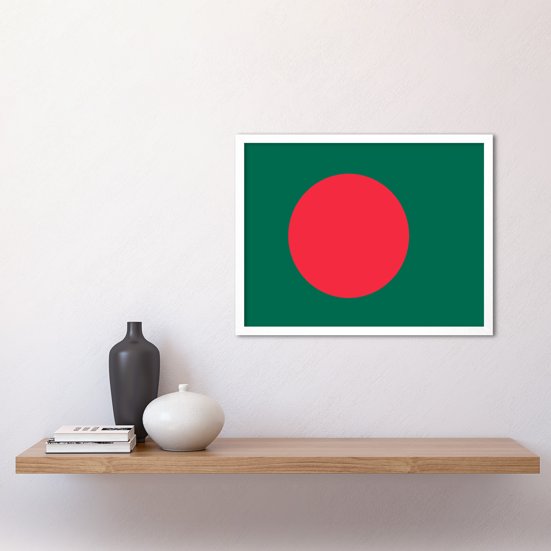 Bangladesh National Flag Country Poster Framed Wall Art Picture Print 12x16 - Picture 21 of 30