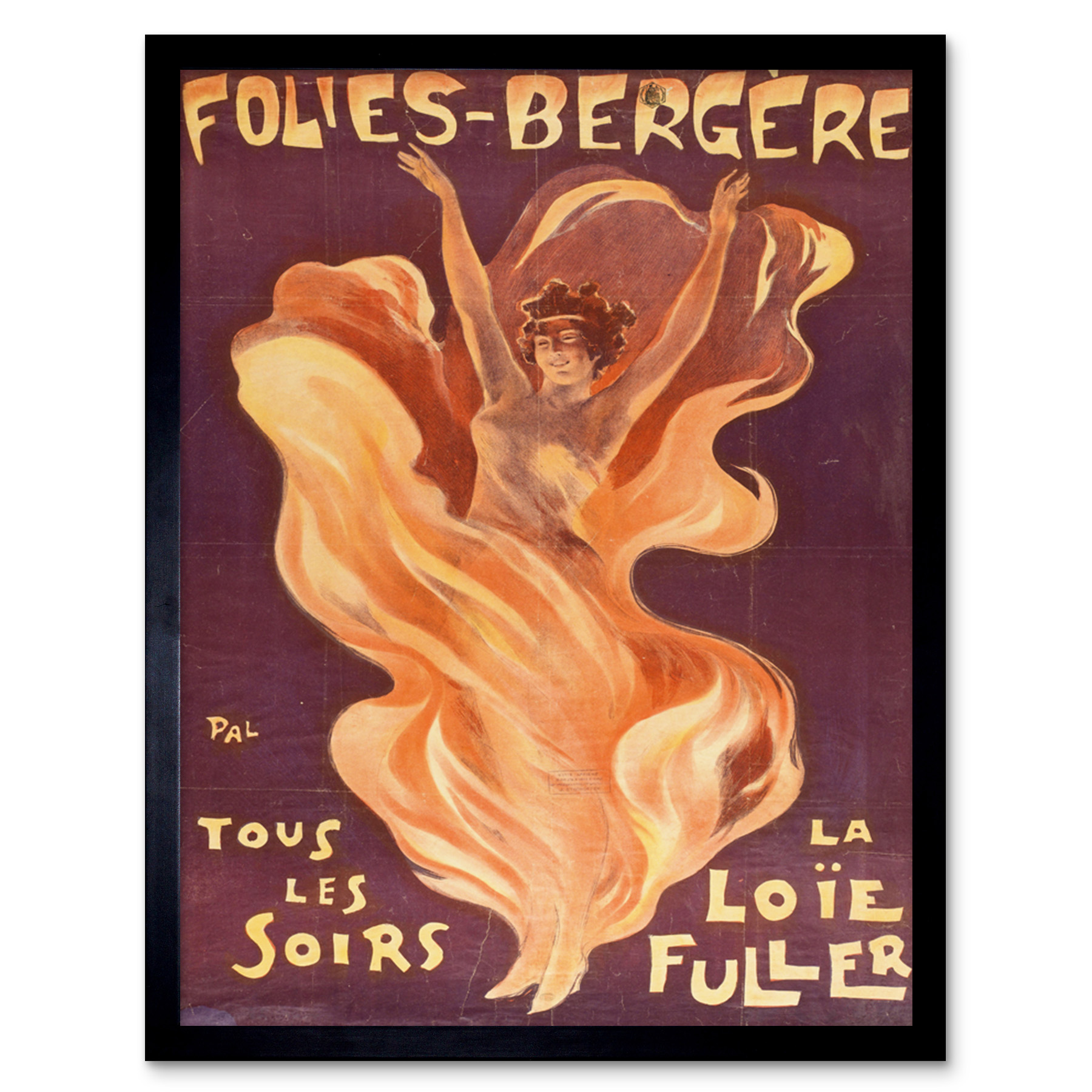 Pal Loie Fuller Dancer Folies Bergere Advert Framed Wall Art Poster - Picture 2 of 29