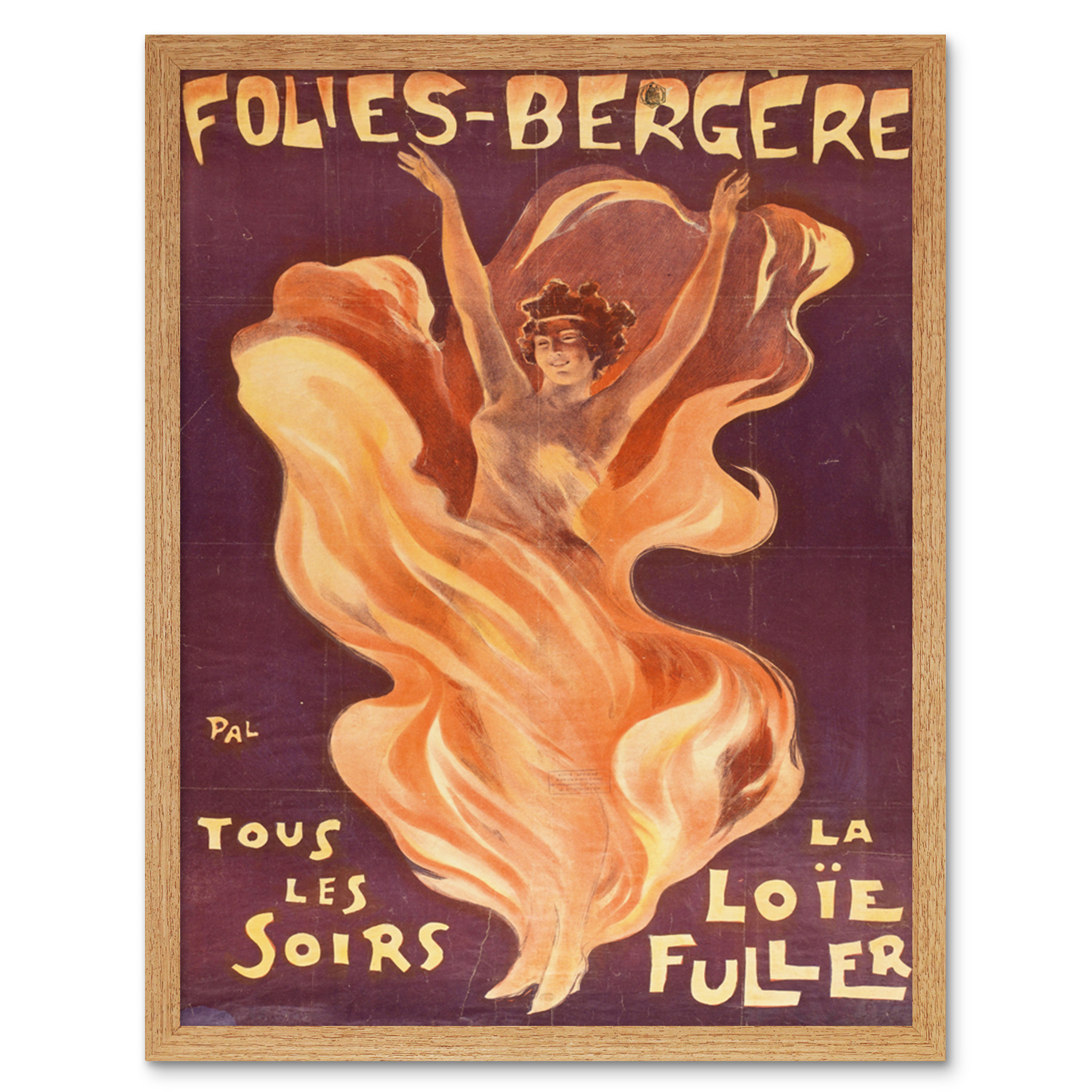 Pal Loie Fuller Dancer Folies Bergere Advert Framed Wall Art Poster - Picture 14 of 29