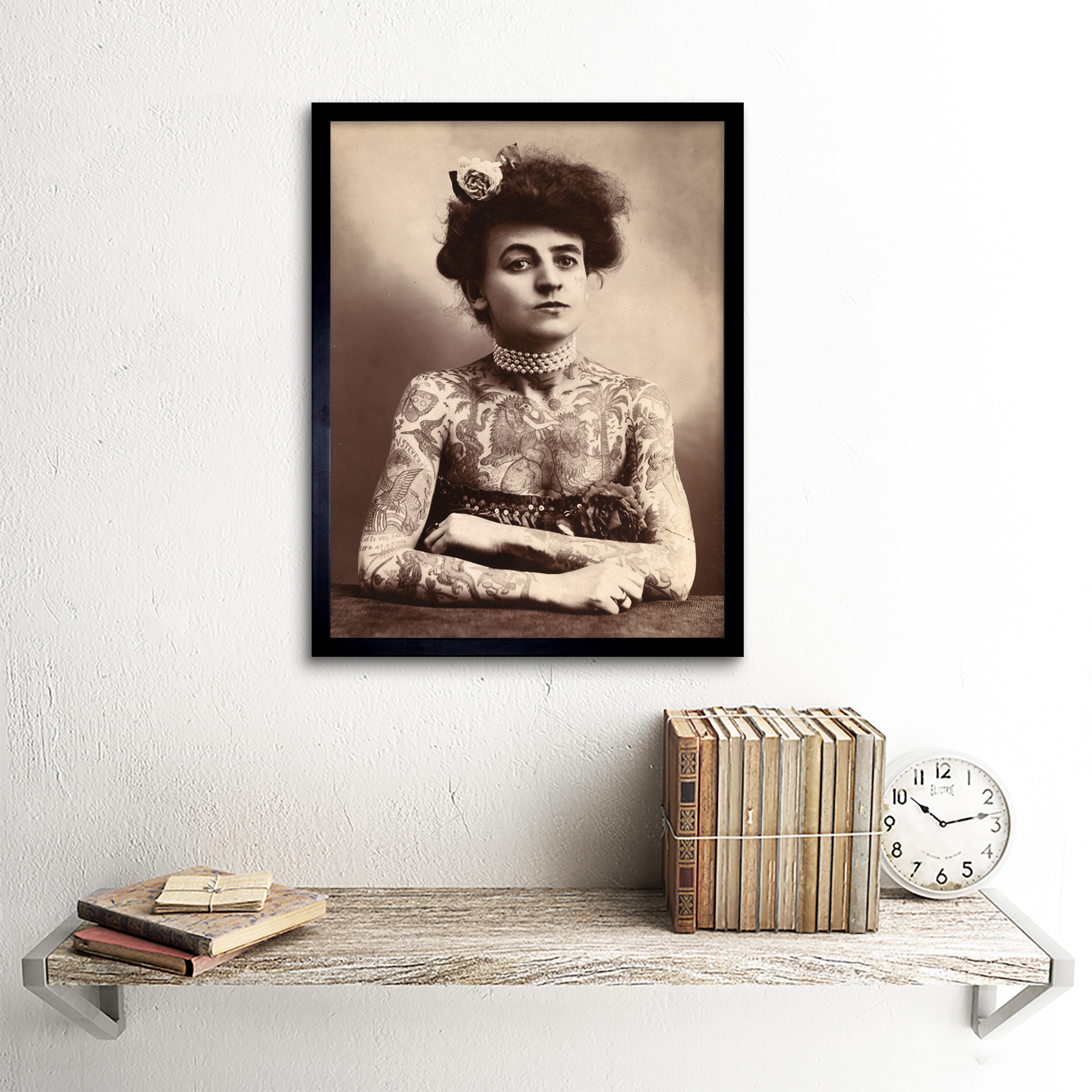 Maud Stevens Wagner Trapezeist Tattooist Artist 1907 Photo Wall Art Print Framed - Picture 3 of 29