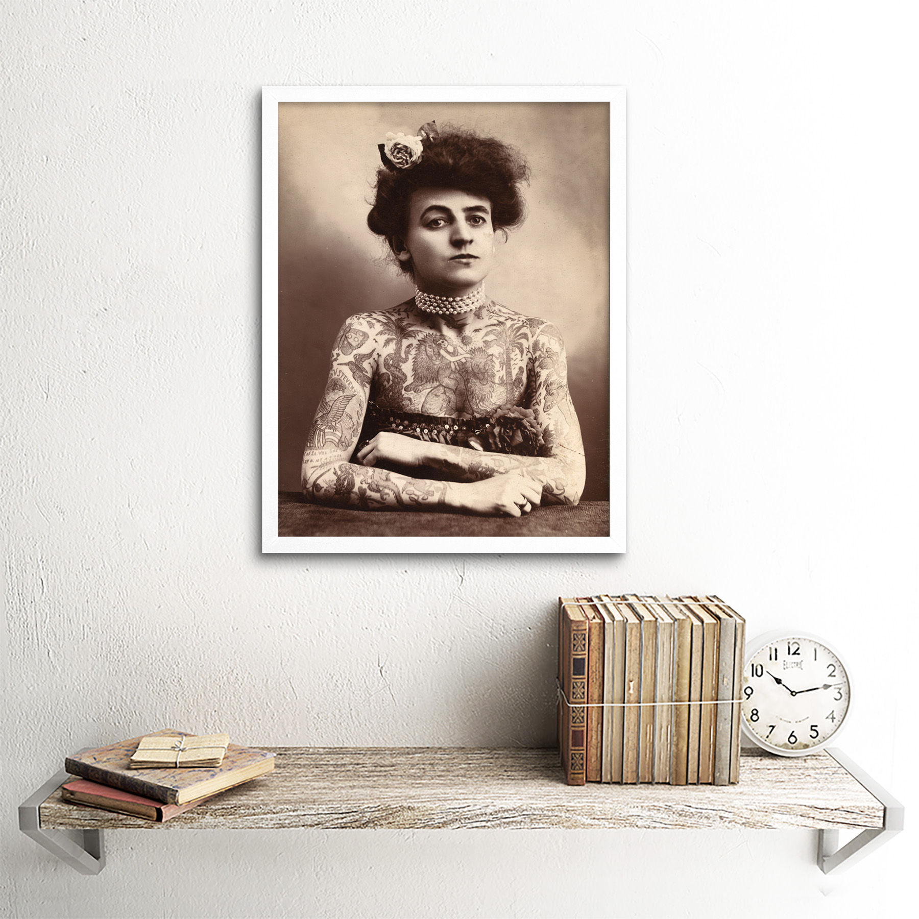 Maud Stevens Wagner Trapezeist Tattooist Artist 1907 Photo Wall Art Print Framed - Picture 21 of 29