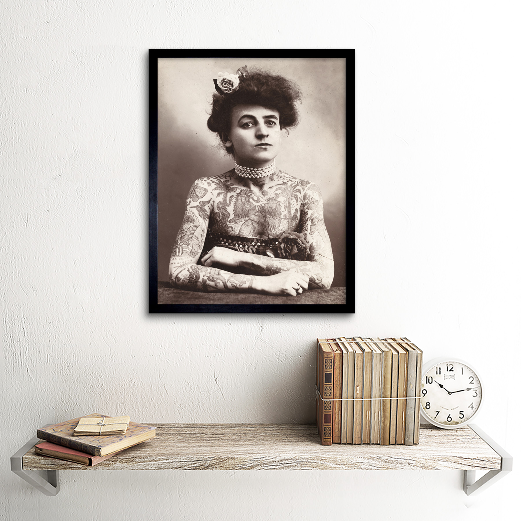 Maud Stevens Wagner Trapezeist Tattooist Artist 1907 Photo Wall Art Print Framed - Picture 3 of 29