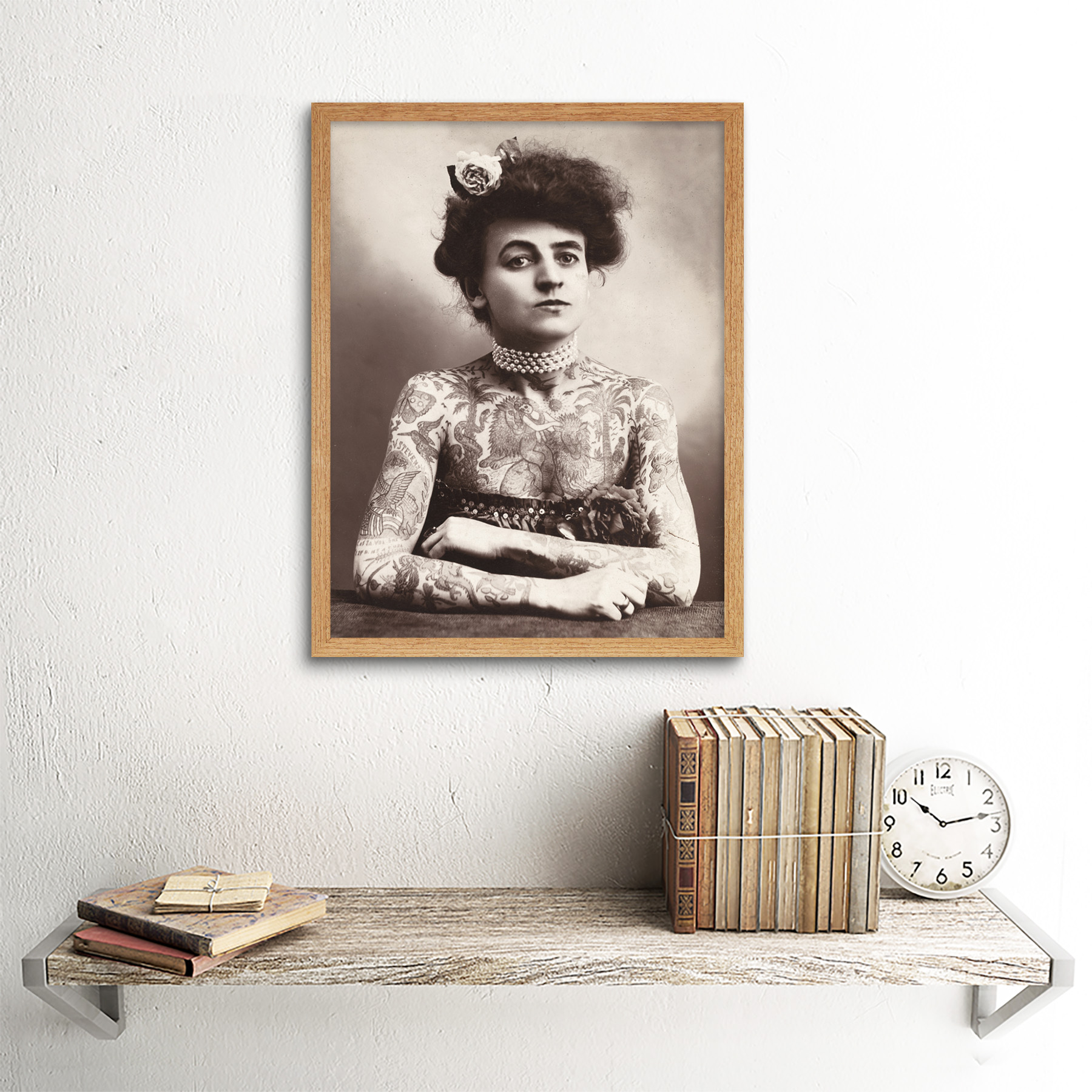 Maud Stevens Wagner Trapezeist Tattooist Artist 1907 Photo Wall Art Print Framed - Picture 15 of 29
