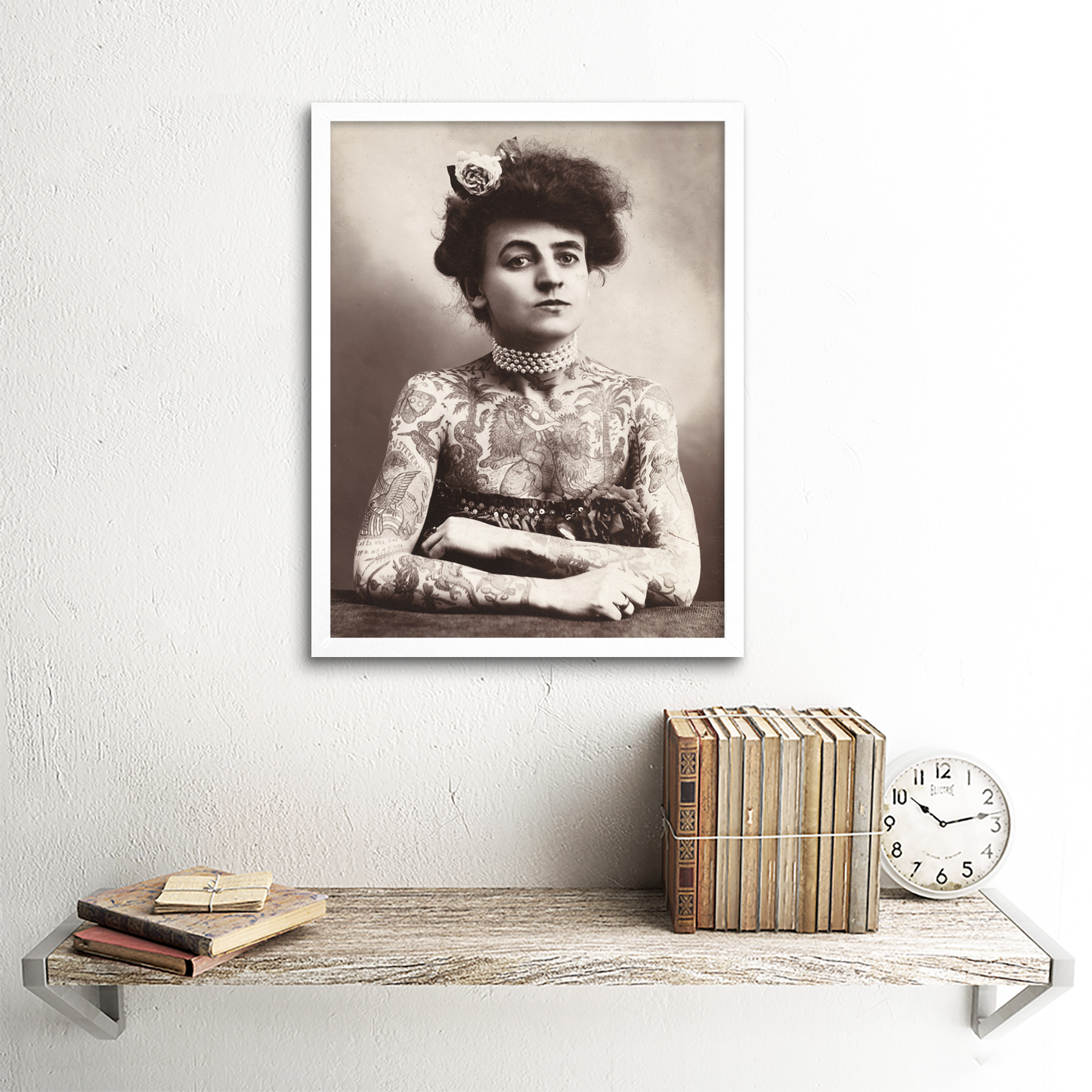 Maud Stevens Wagner Trapezeist Tattooist Artist 1907 Photo Wall Art Print Framed - Picture 21 of 29
