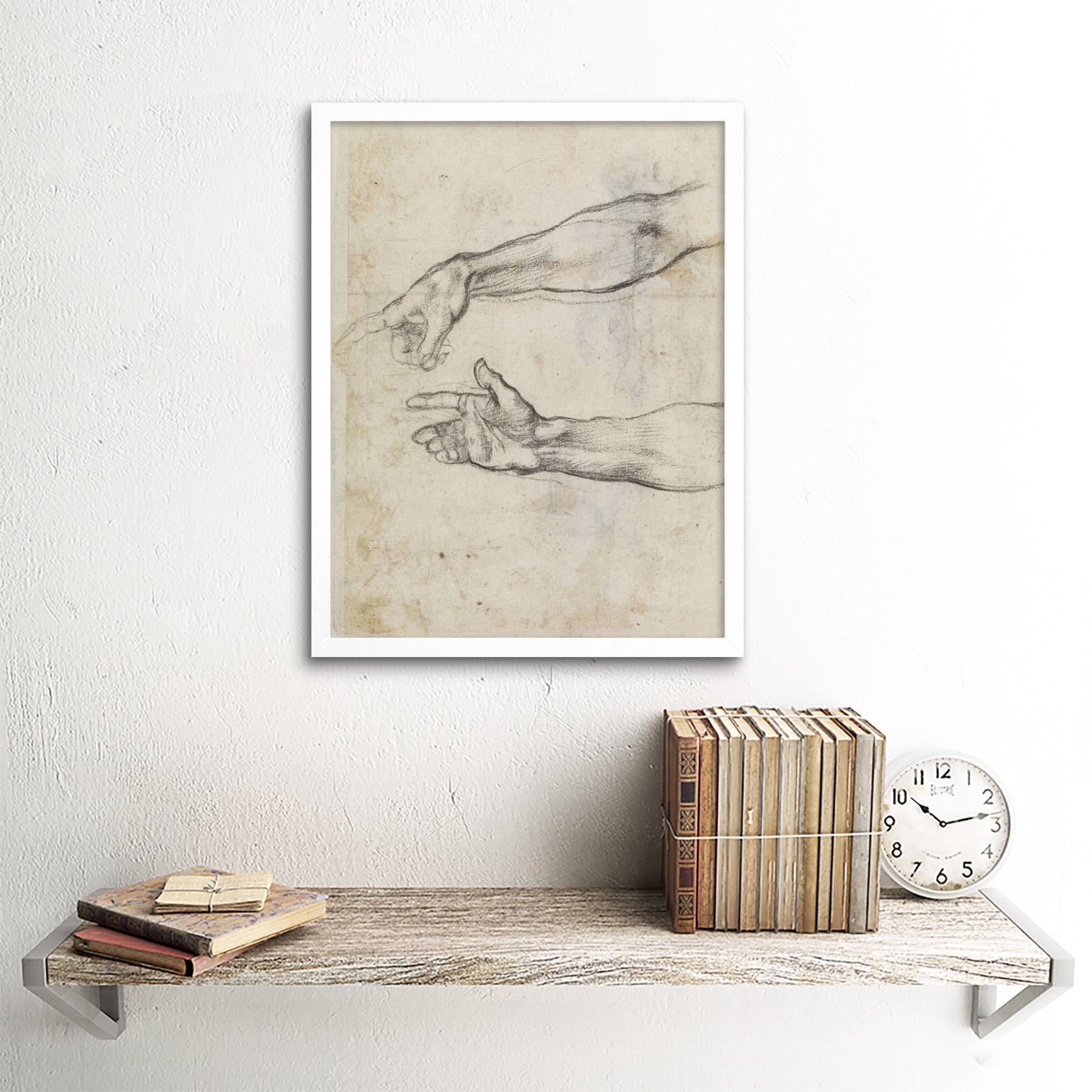 Michelangelo Fresko Noah Sixtinische Kapelle Skizze Gerahmter Druck 30x40 cm - Bild 21 von 29
